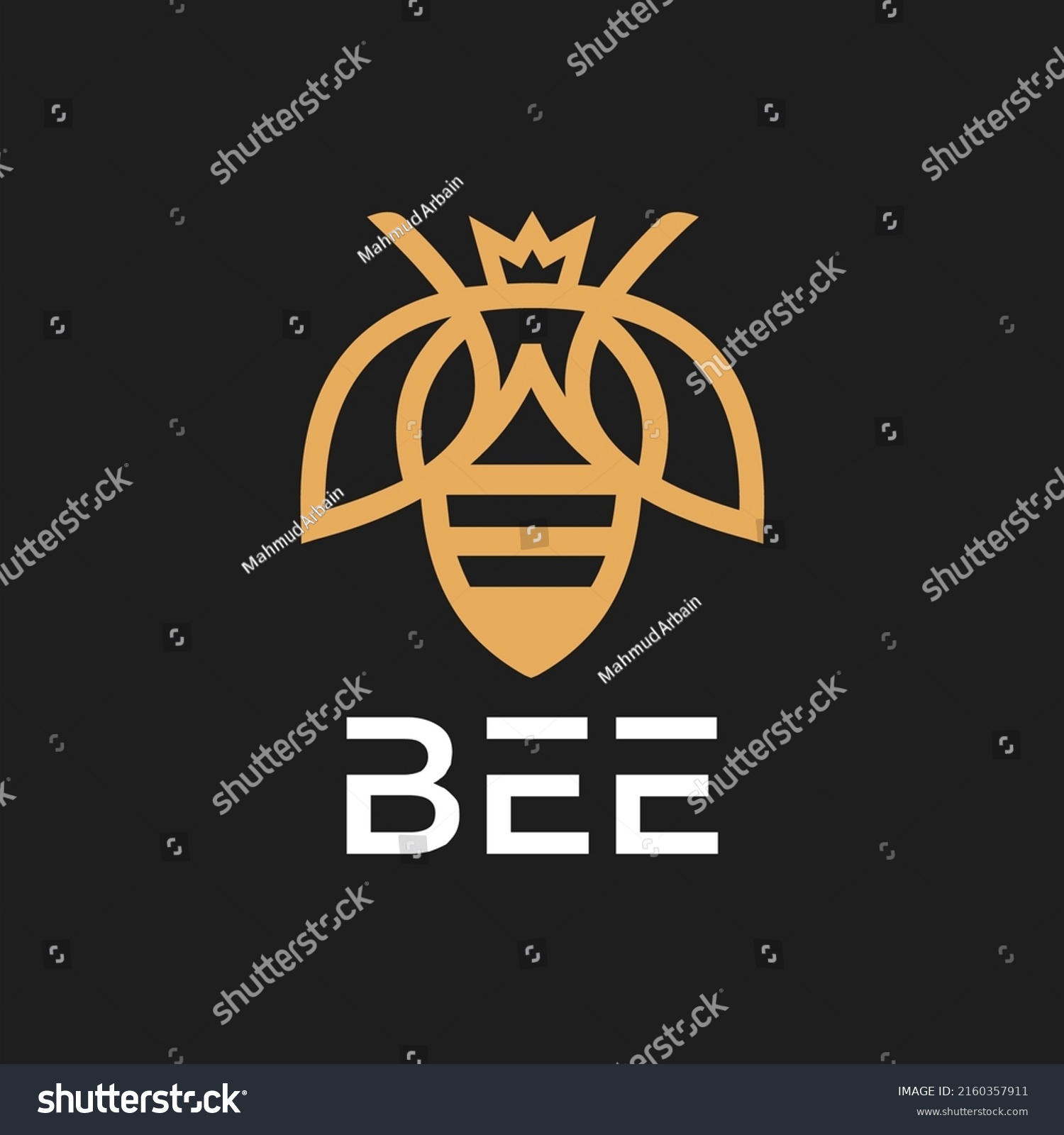 Queen Bee Logo Bee Honey Graphic Stock Vector (Royalty Free) 2160357911 ...