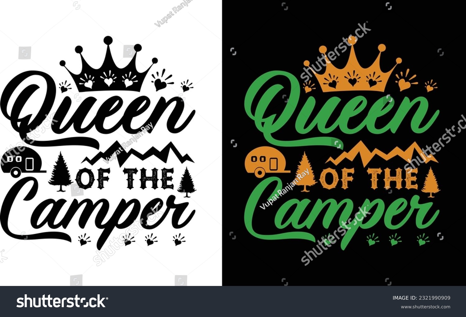 SVG of Queen Of The Camper  SVG, Queen Of The Camper  T Shirt Design svg