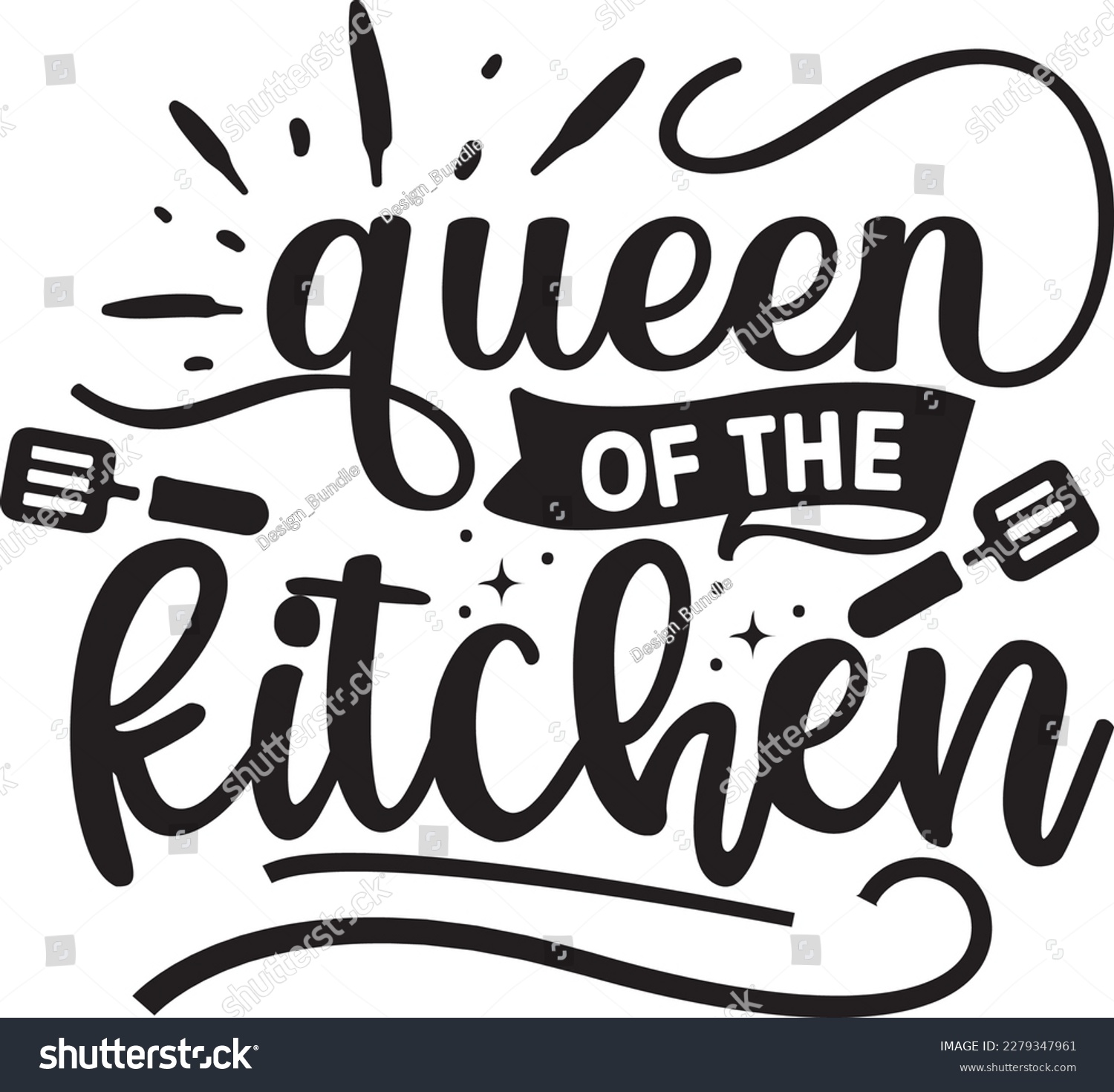 SVG of Queen of the Kitchen svg , Funny Apron svg design svg