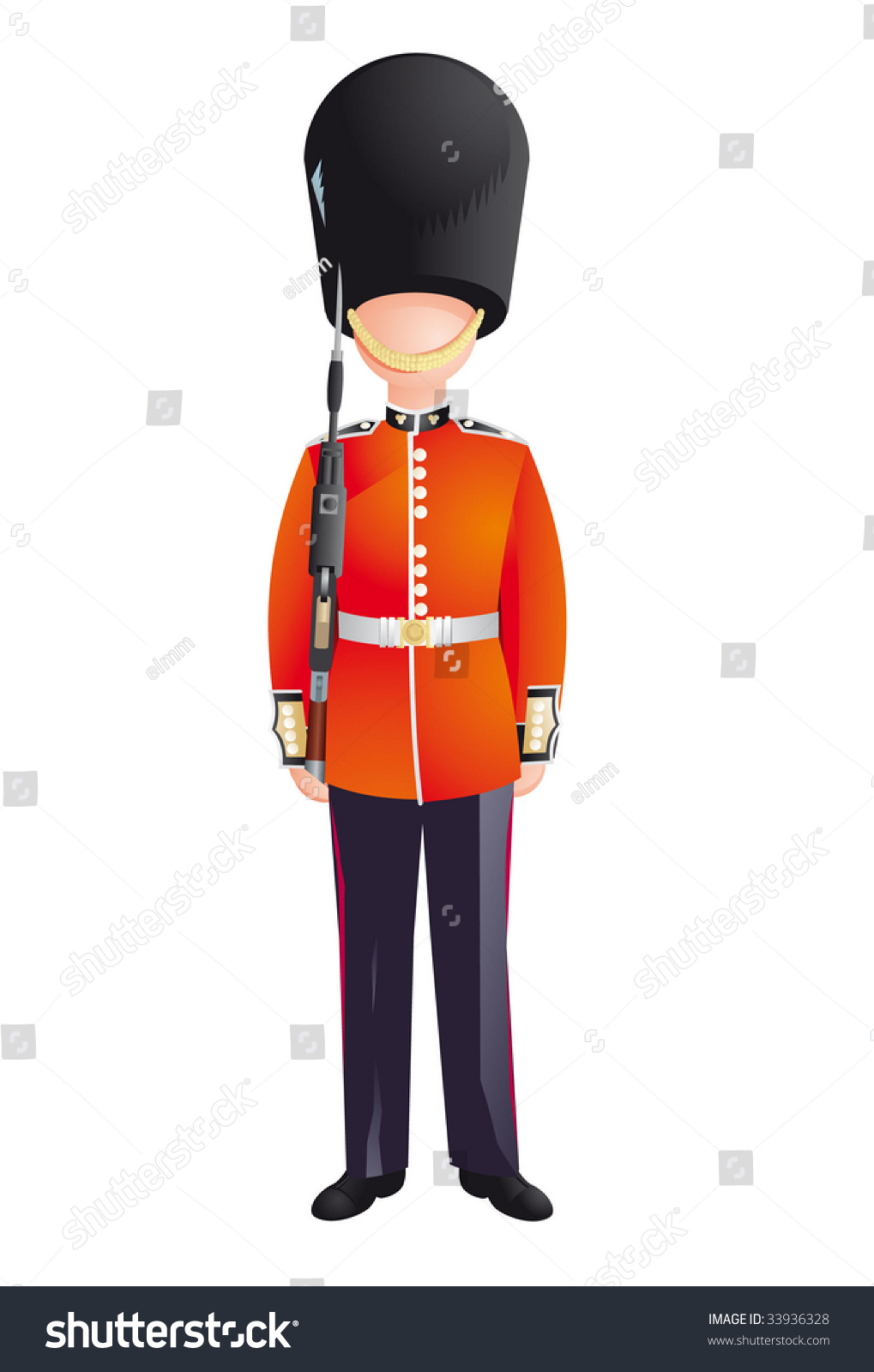 SVG of Queen's Guard, British Army soldiers, London, Buckingham Palace svg
