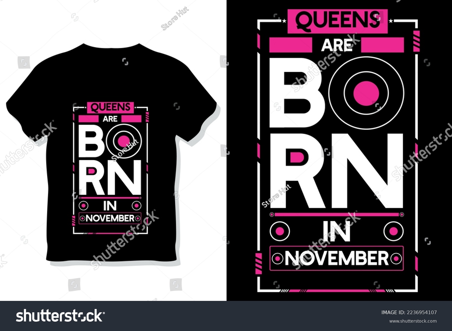 SVG of Queens are born in  November birthday quotes t shirt design svg