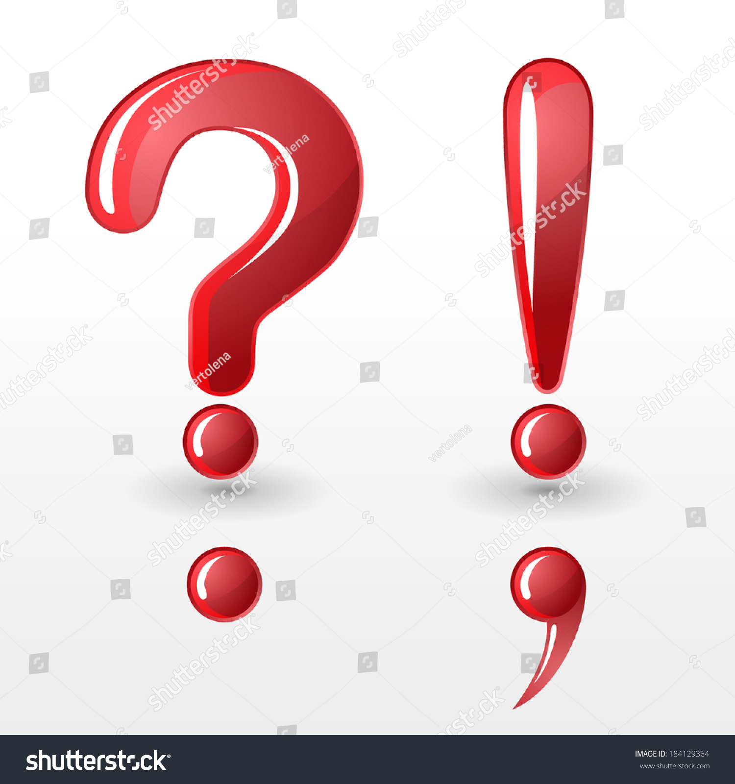 Question And Exclamation Mark Stock Vector Illustration 184129364 ...