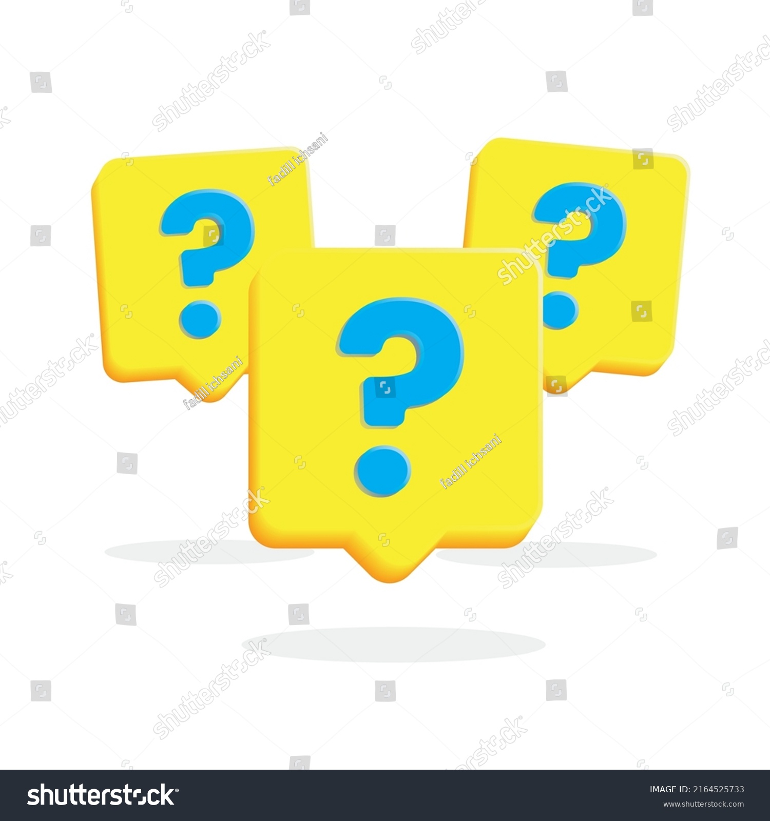 Question Mark Bubble Box 3d Vector Stock Vector (Royalty Free ...