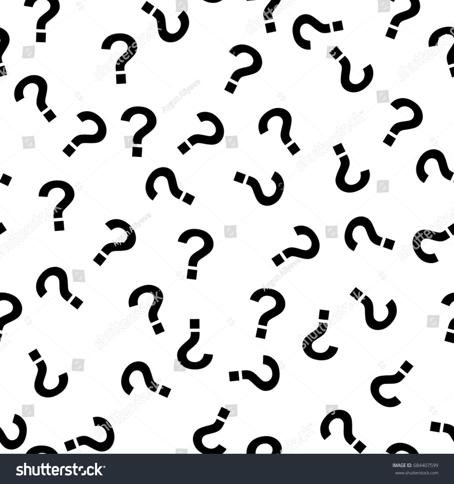 Question Mark Seamless Pattern Vector Seamless Stock Vector Royalty Free 684407599 Shutterstock 1222