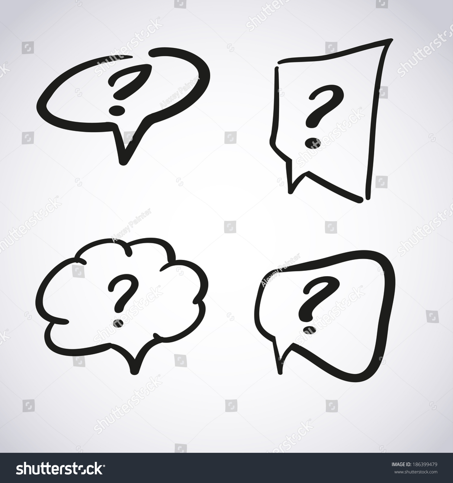 Question Mark Vector Sketch Hand Drawn Stock Vector (Royalty Free ...