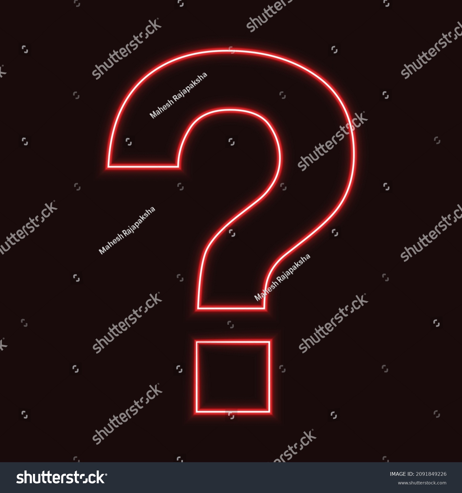 Question Mark Neon Light Effect Vector Stock Vector (Royalty Free ...