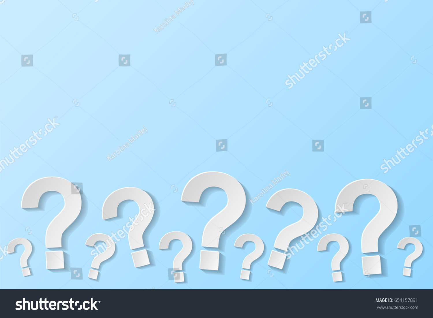 Question Marks On Blue Background Vector Stock Vector (Royalty Free