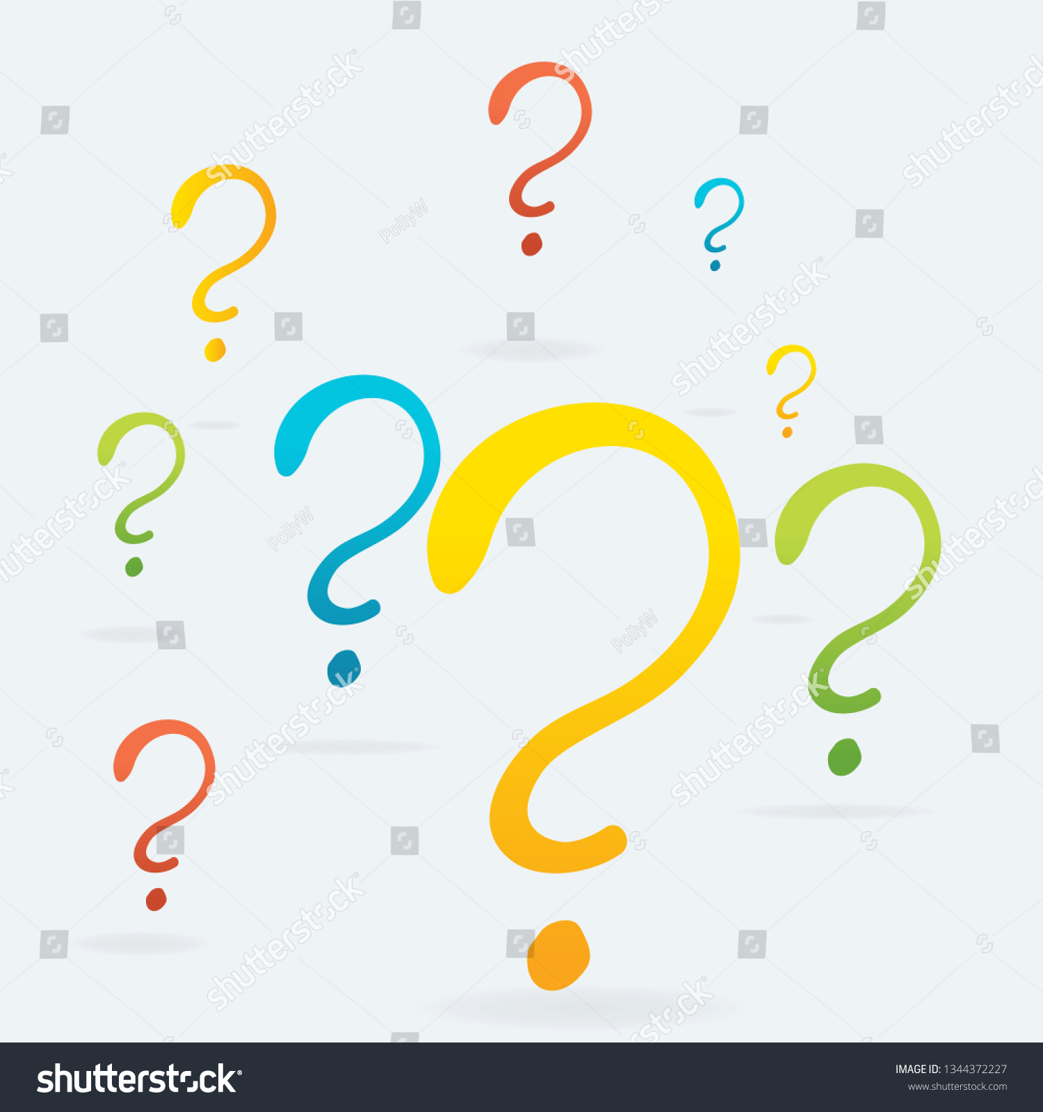 Question Signs Colorful Vector Illustration Problem Stock Vector ...