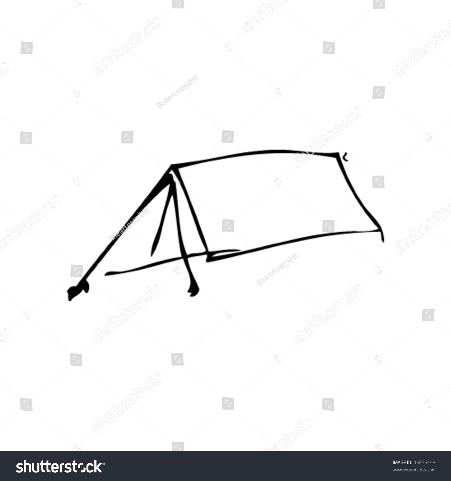 Quick Drawing Tent Stock Vector 45956443 - Shutterstock