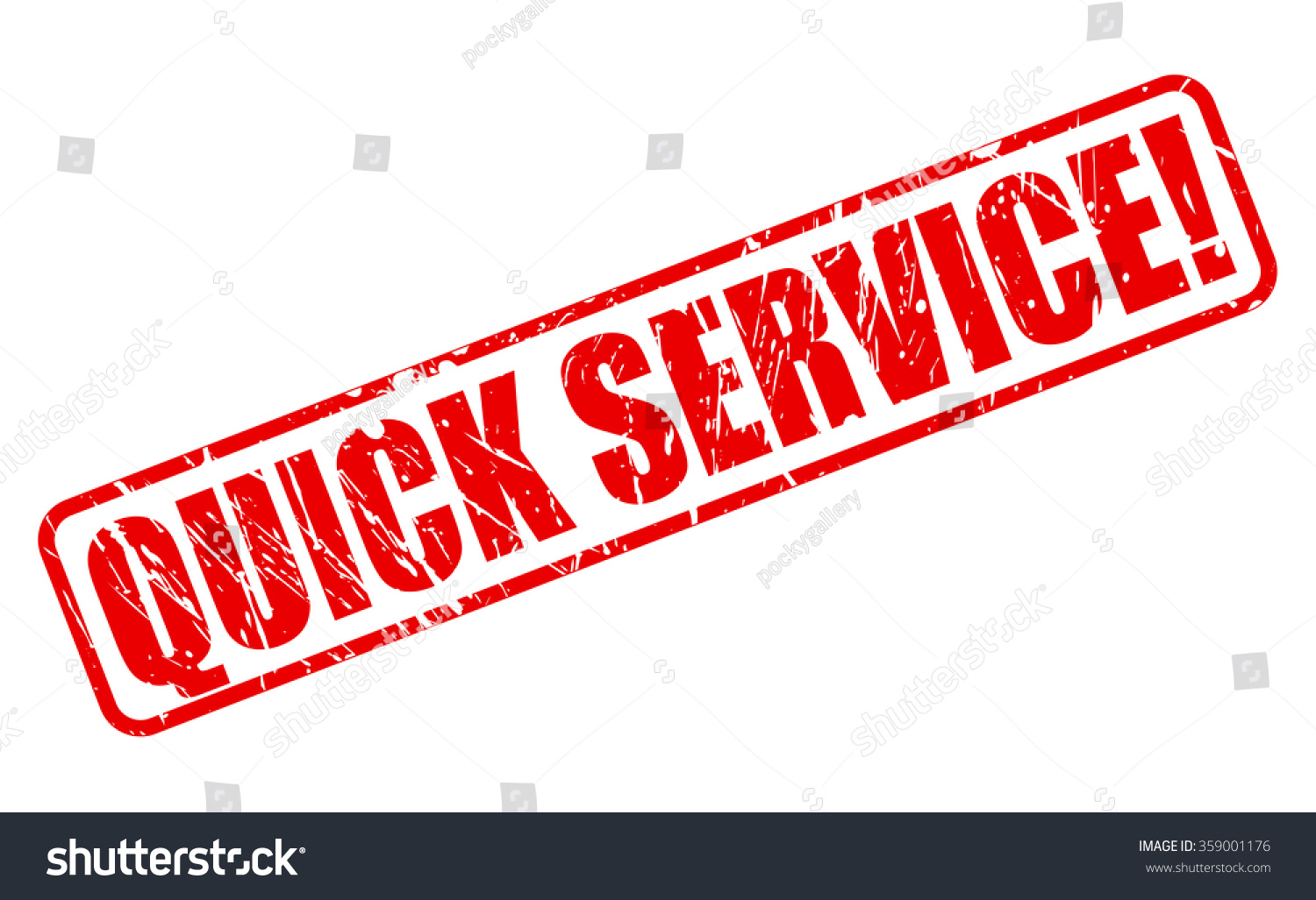 Quick Service Red Stamp Text On Stock Vector 359001176 - Shutterstock