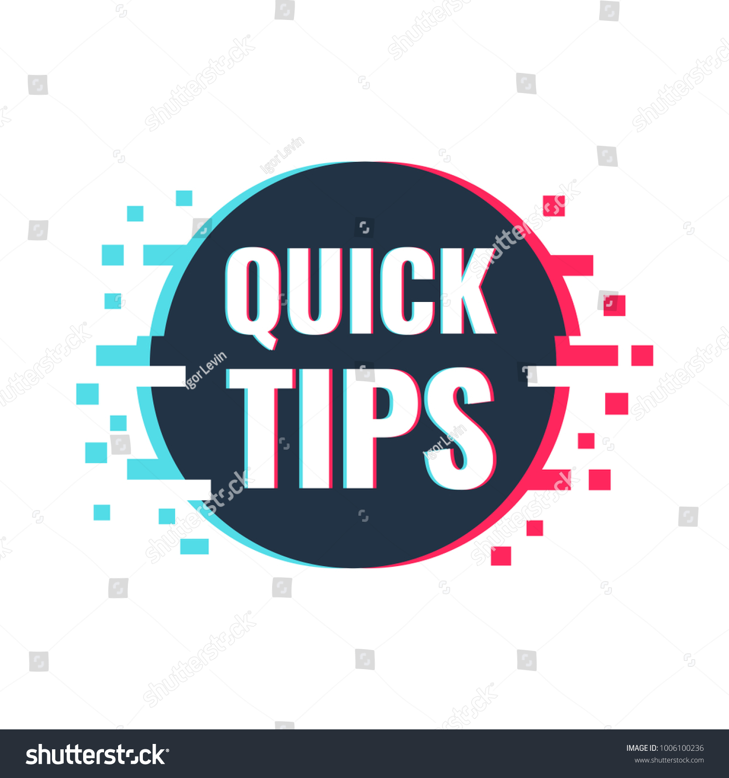Quick Tips Vector Illustration Glitch Effect 库存矢量图（免版税）1006100236 ...