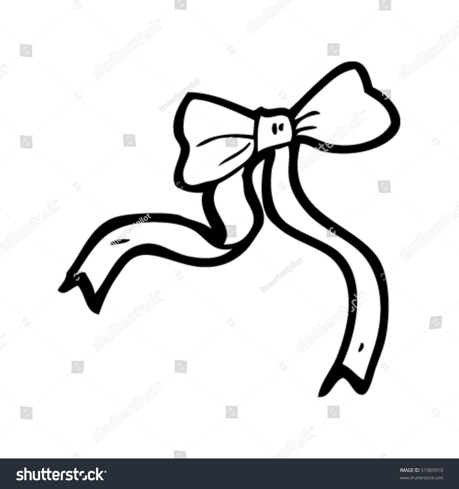 Quirky Drawing Of A Bow Stock Vector Illustration 51969910 : Shutterstock