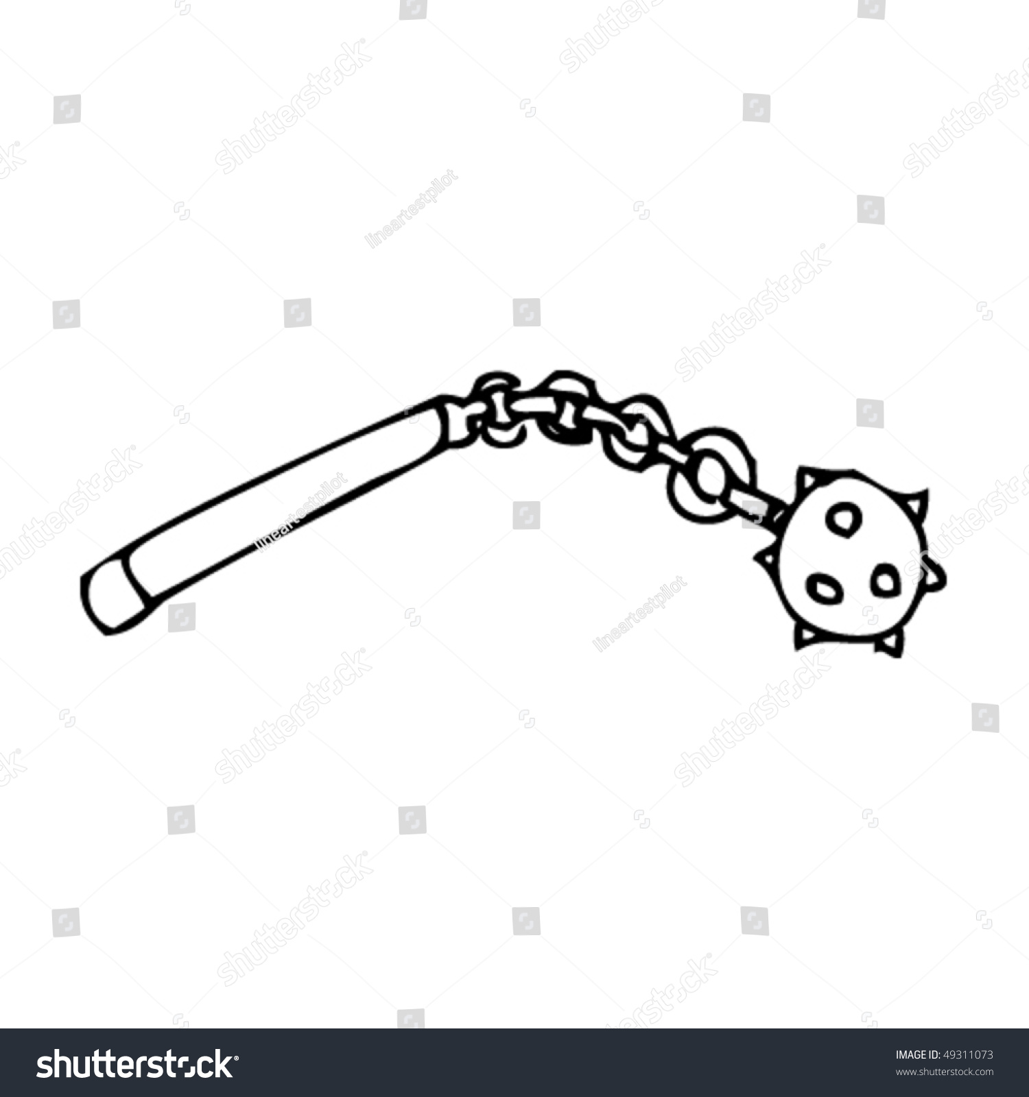 Quirky Drawing Of A Mace Stock Vector Illustration 49311073 : Shutterstock