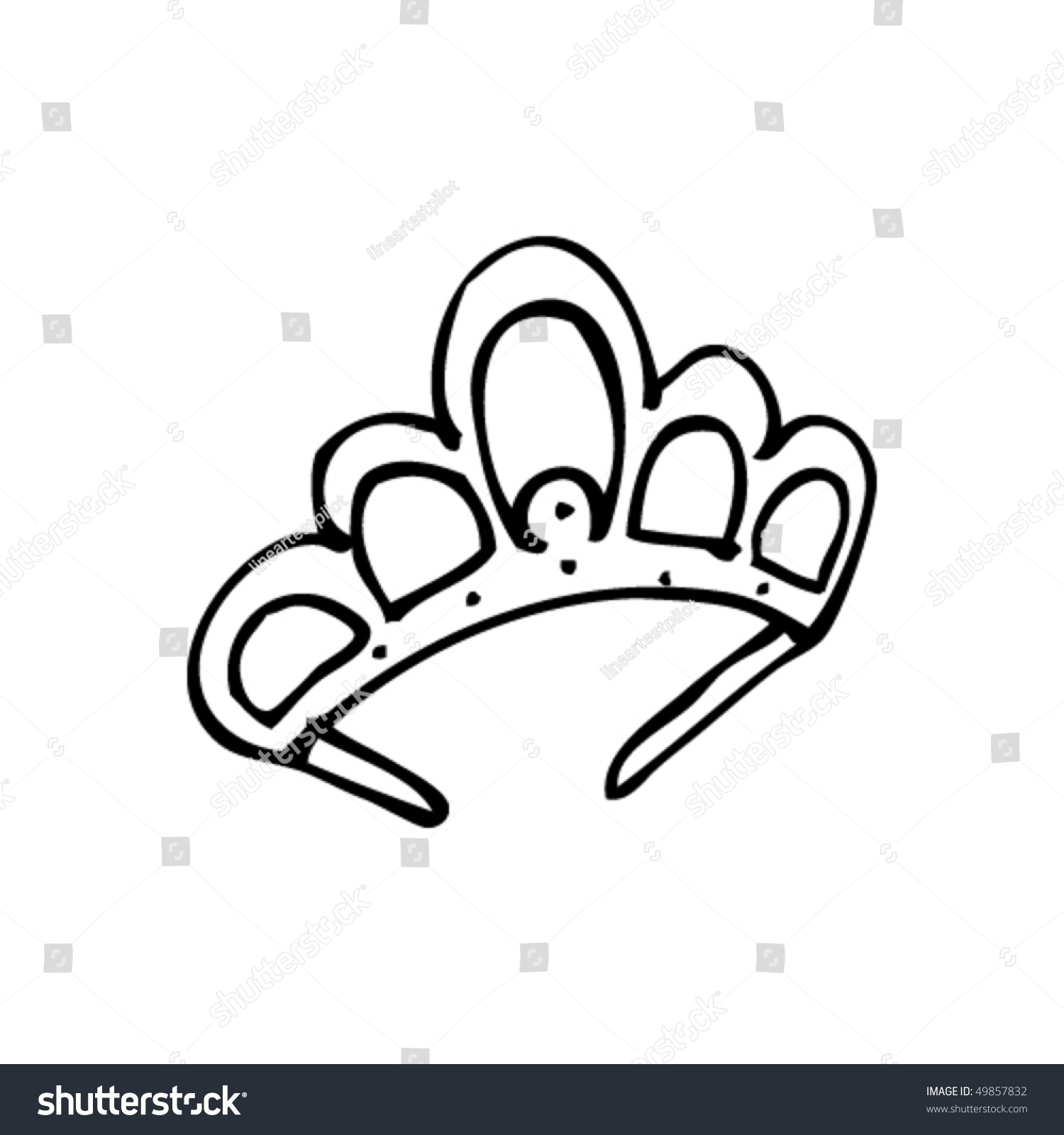 Quirky Drawing Of A Tiara Stock Vector Illustration 49857832 : Shutterstock