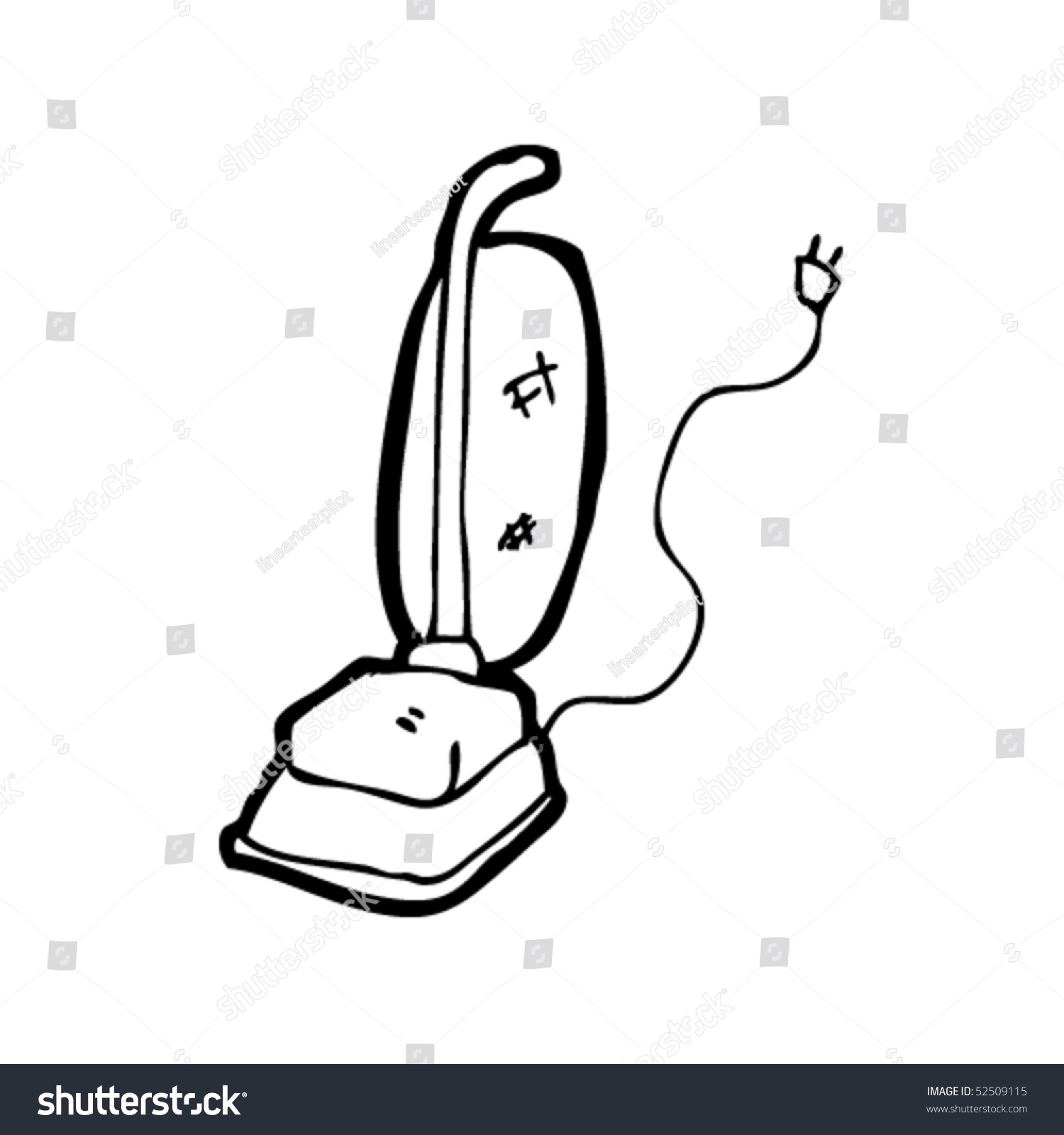 Quirky Drawing Vacuum Cleaner Stock Vector (Royalty Free) 52509115