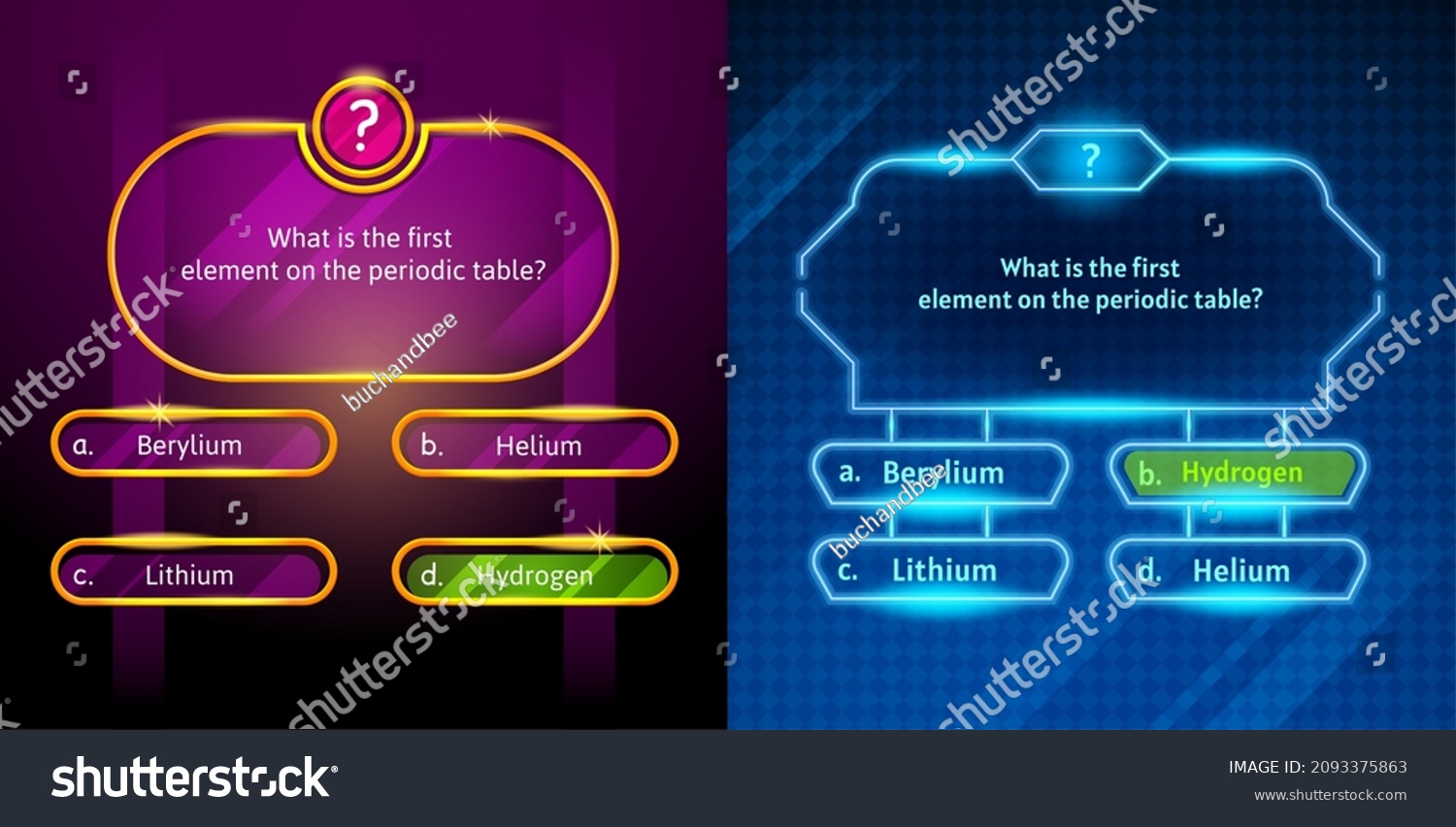 SVG of Quiz game questions or test menu choice templates with answers, vector background. Quiz game or trivia contest TV show layout with neon answer options in number frames for knowledge quiz quest svg