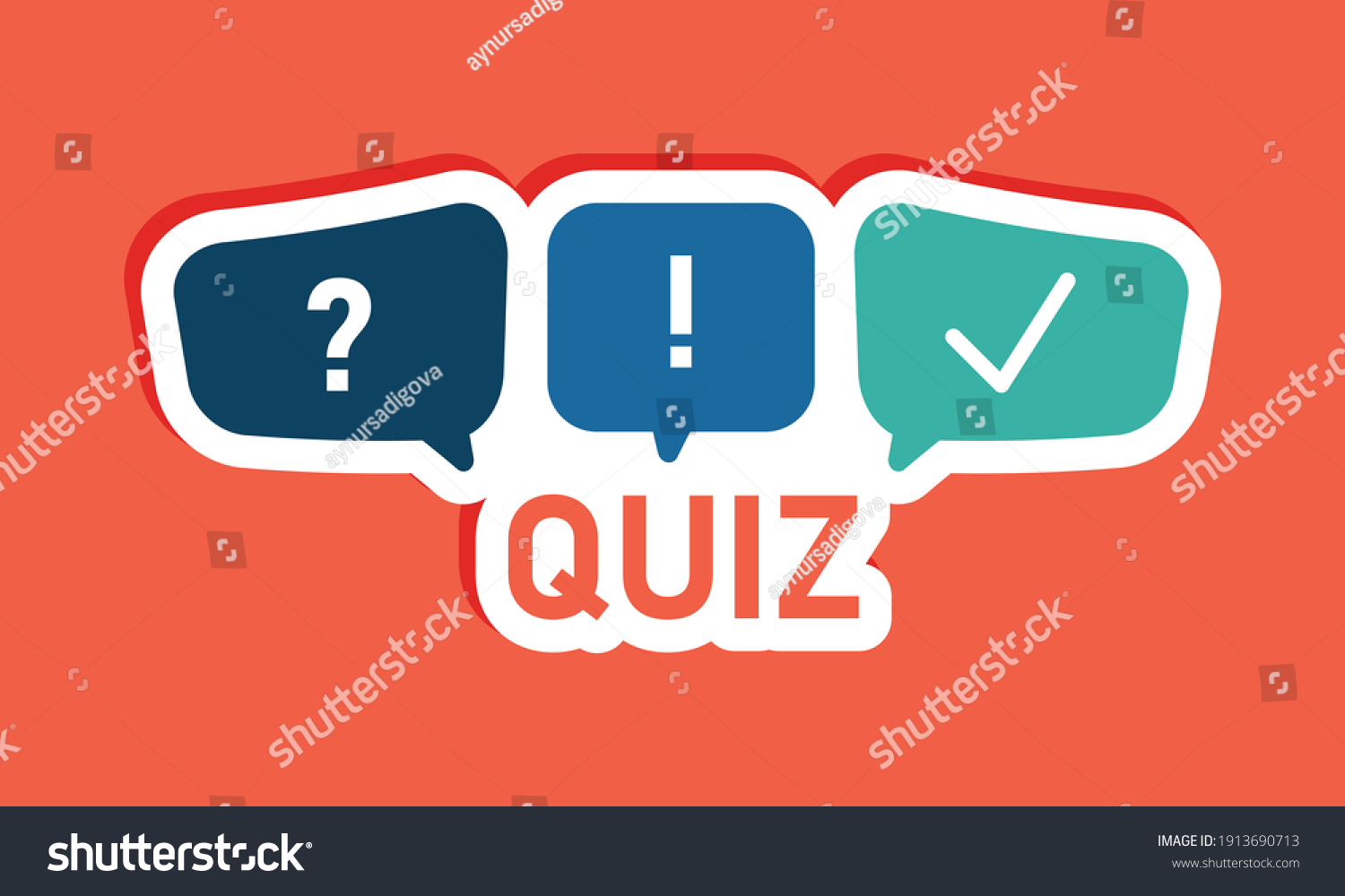 Quiz Logo Speech Bubble Symbols Concept Stock Vector (Royalty Free ...