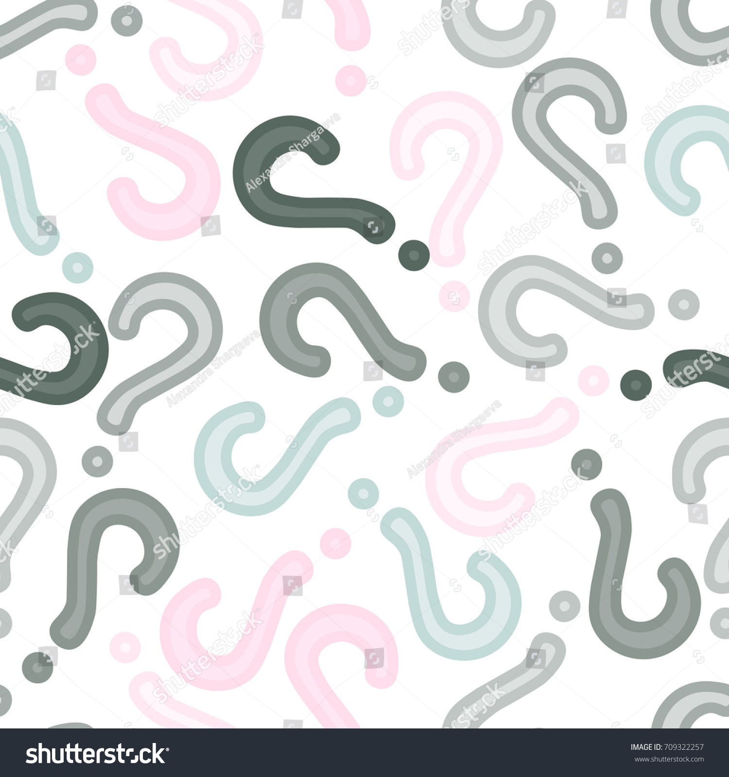Quiz Seamless Pattern Question Marks Background Stock Vector