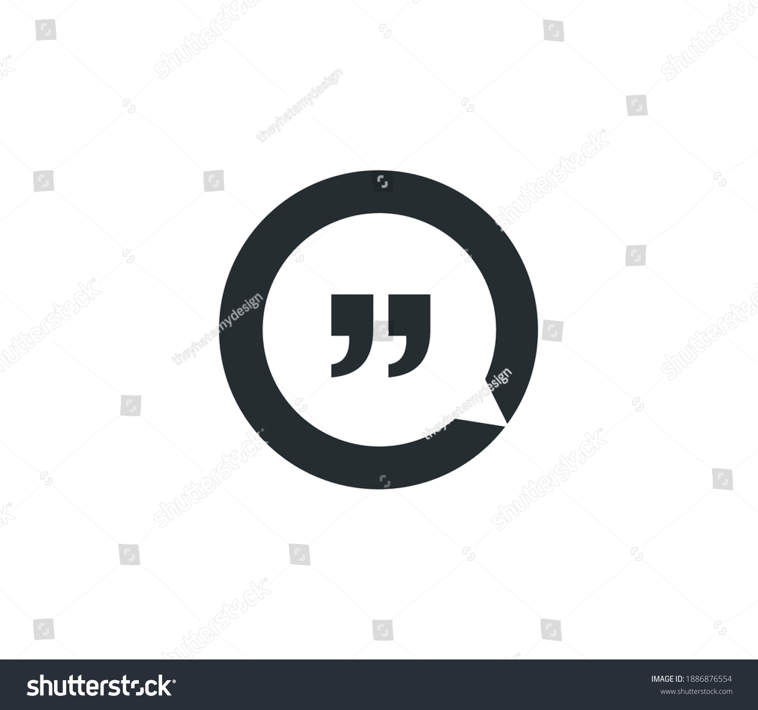 Quotation Mark Icon Symbol Vector Illustration Stock Vector (Royalty ...