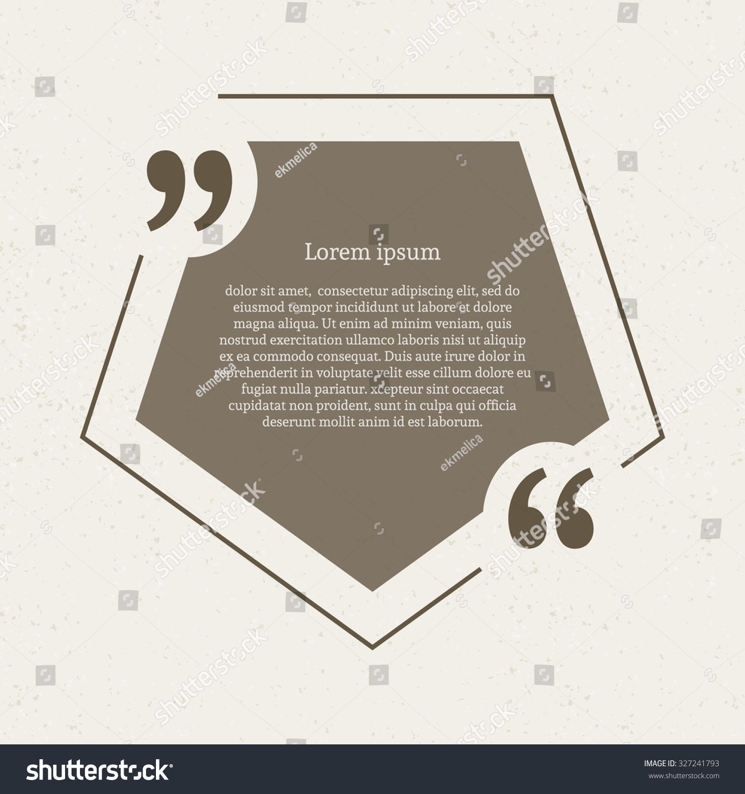 Quotation Mark Speech Bubble Empty Quote Stock Vector (Royalty Free ...