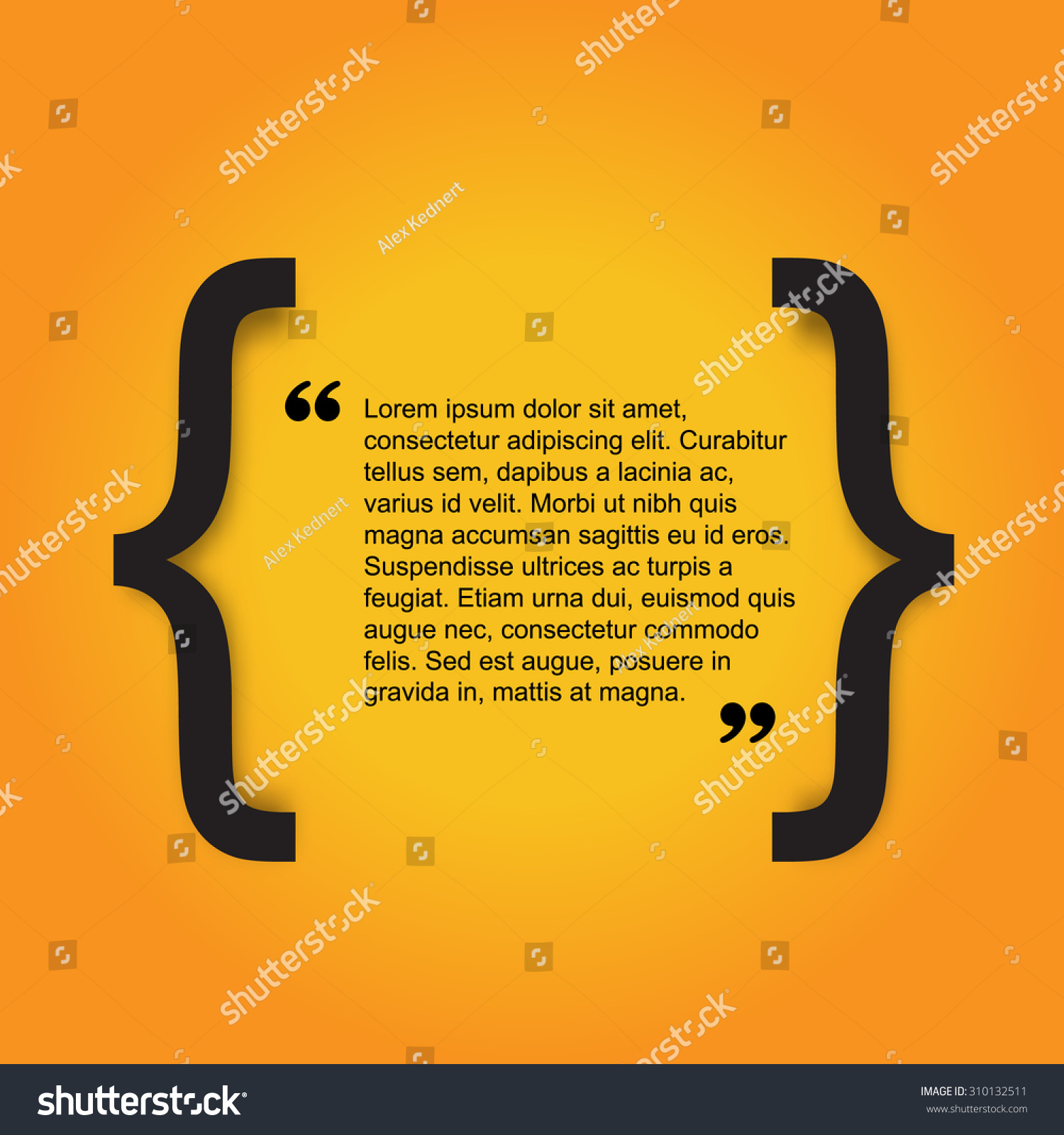 Quote Citation Typographical Poster Template Light Stock Vector Royalty Free