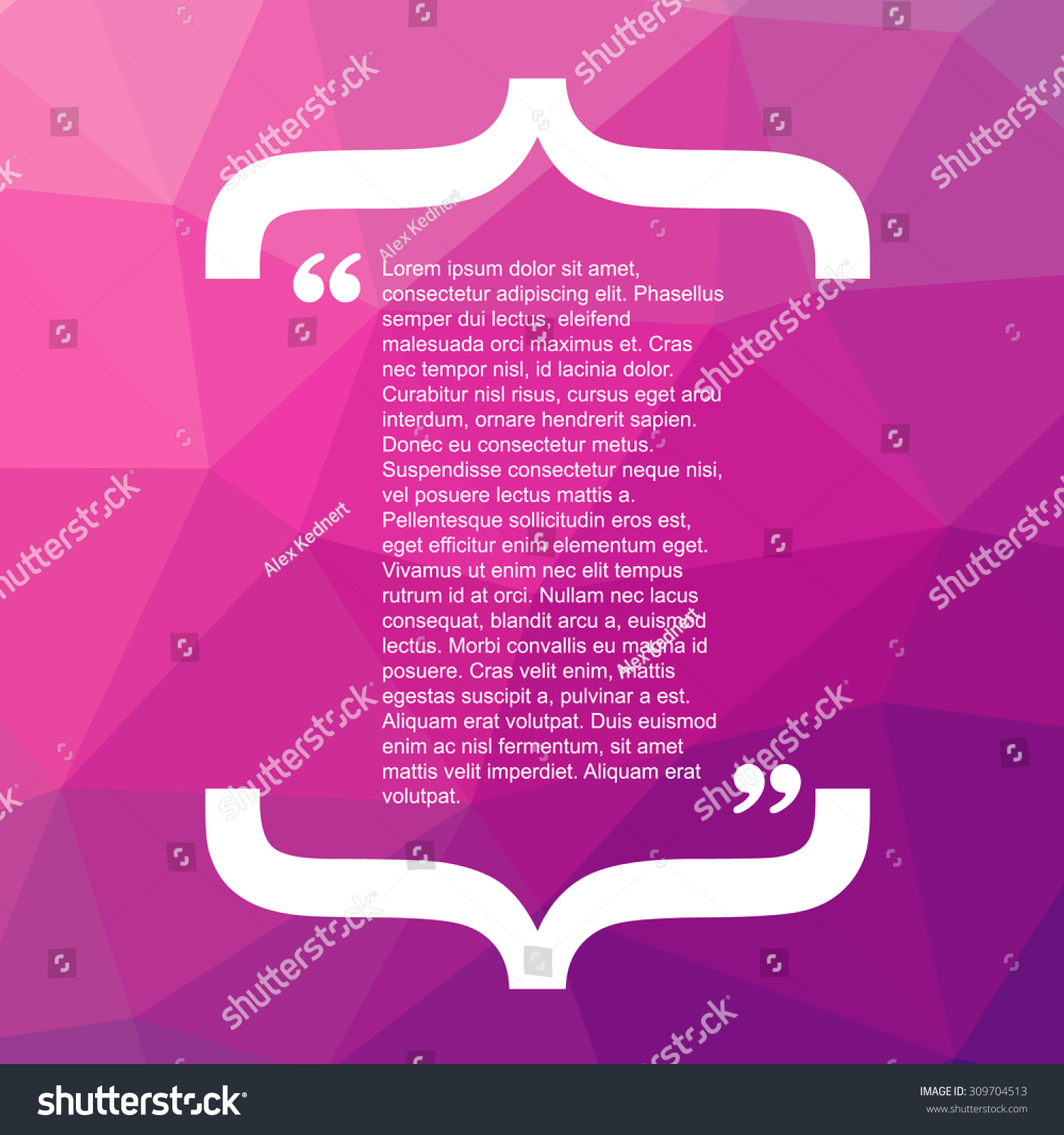 Quote Citation Typographical Poster Template Vector Stock Vector Royalty Free