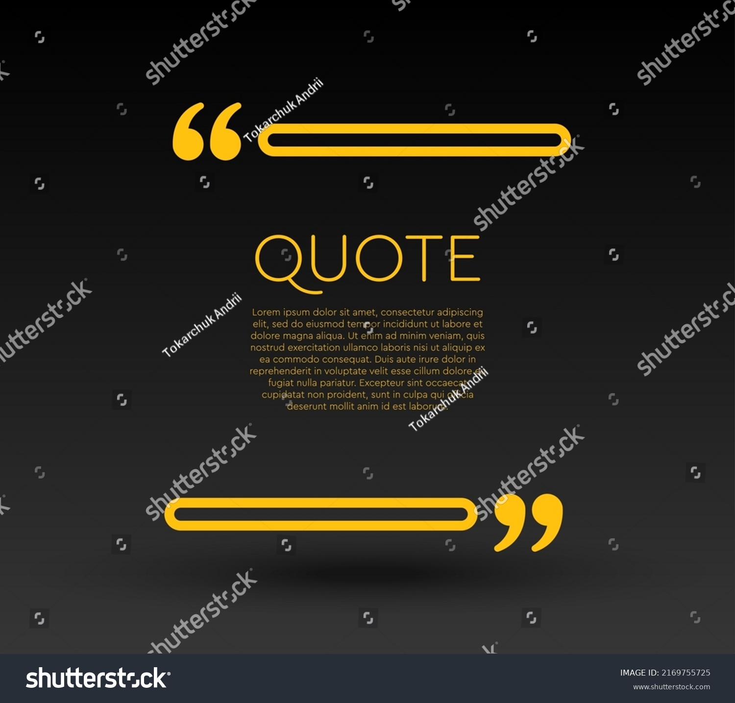 Quote Frame Blank Empty Box Message Stock Vector (Royalty Free ...