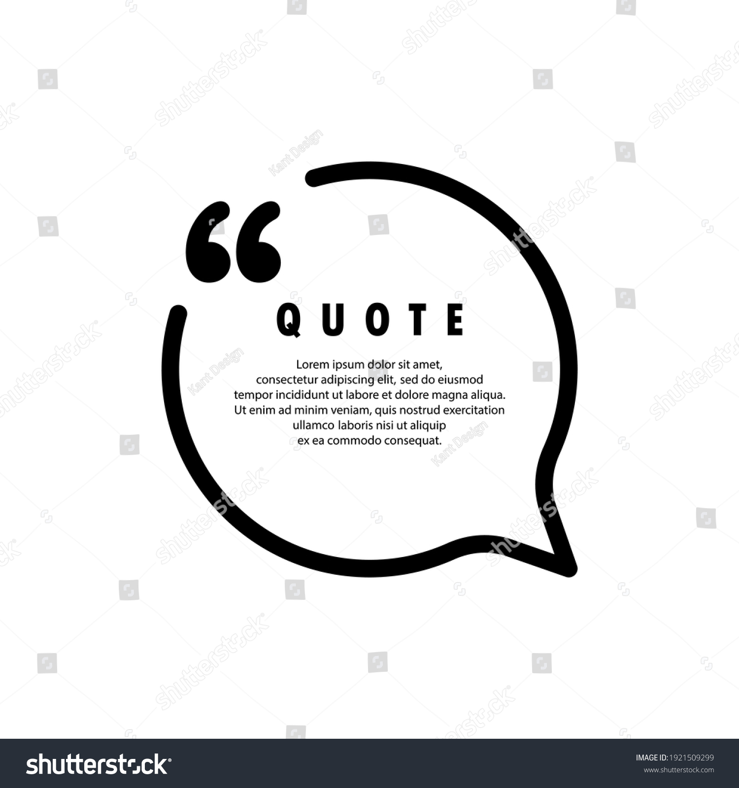 Quote Icon Quotemark Outline Speech Marks Stock Vector (Royalty Free ...