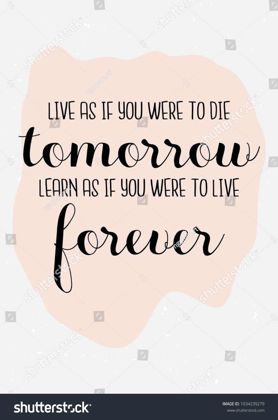 Quotes Poster Life You Were Die Stock Vector Royalty Free