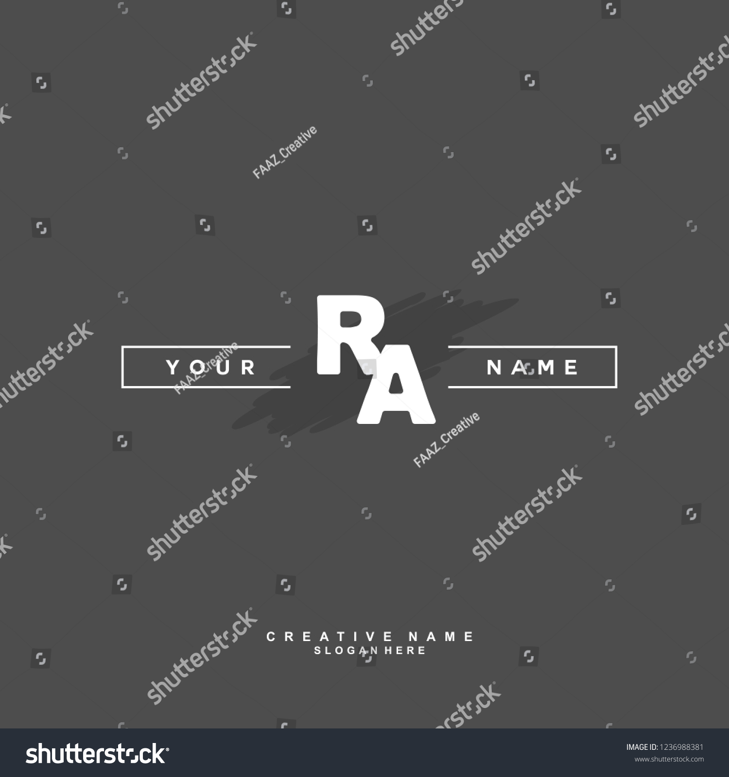 R Ra Initial Logo Template Vector Stock Vector Royalty Free