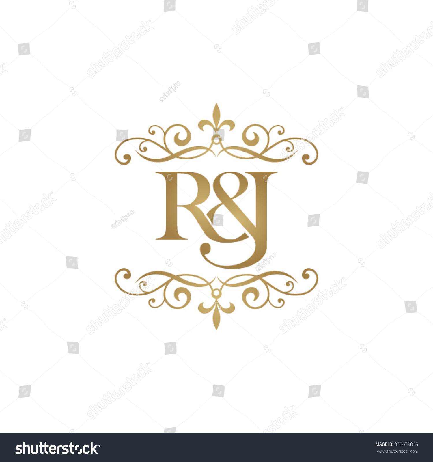 Rj Initial Logo Ornament Ampersand Monogram Stock Vector Royalty Free 338679845 Shutterstock 4773