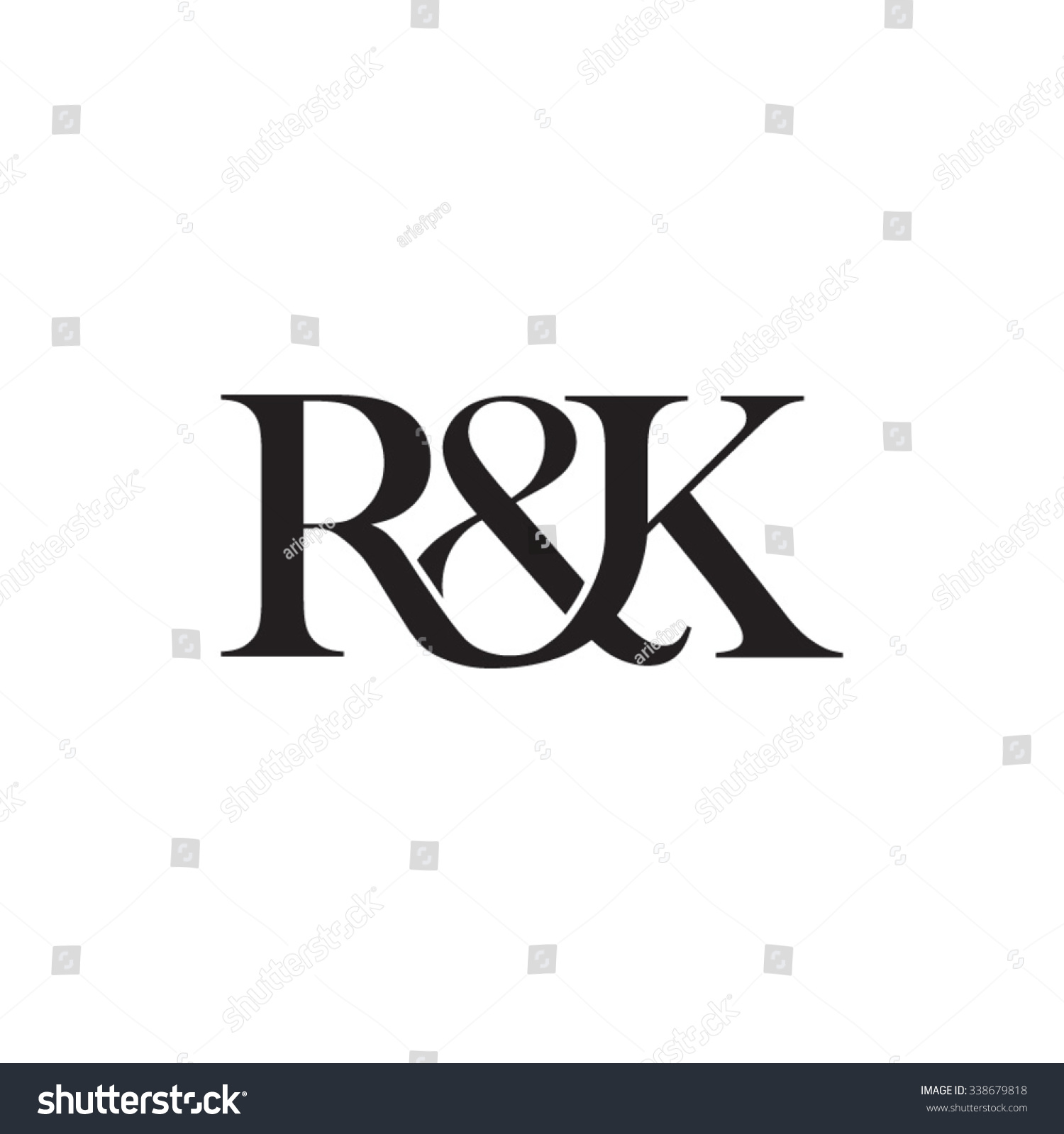 Rk Initial Logo Ampersand Monogram Logo Stock Vector Royalty Free