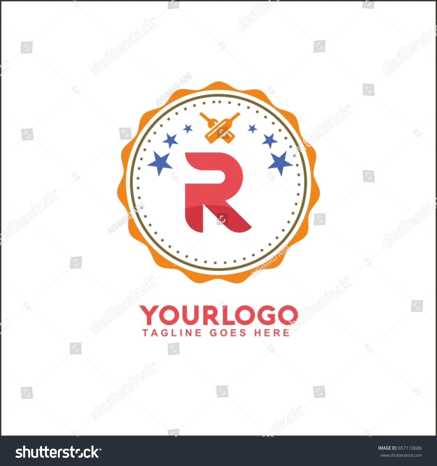 Letter Label Template from image.shutterstock.com
