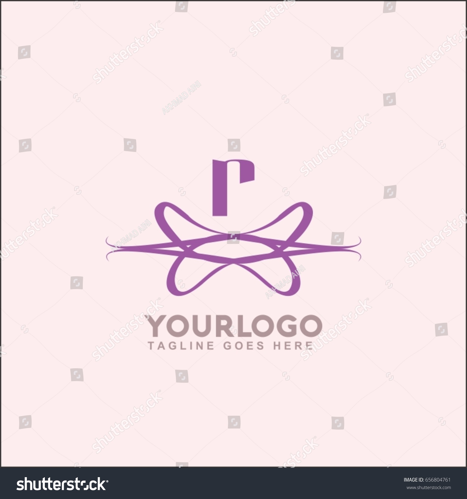 R Letter Vintage Line Design Element Stock Vector Royalty Free Shutterstock