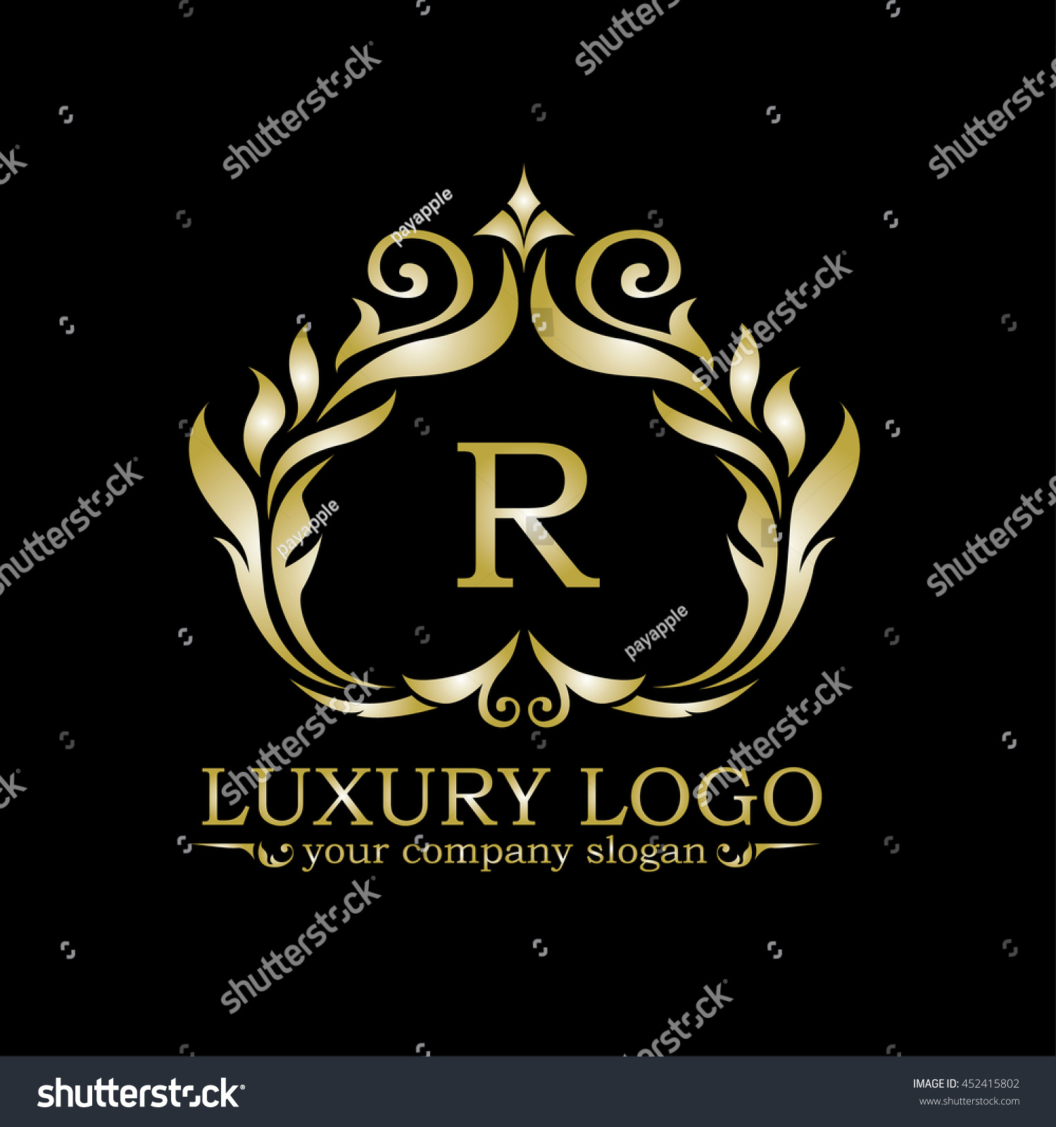 R Luxury Logo Stock Vector (Royalty Free) 452415802 | Shutterstock