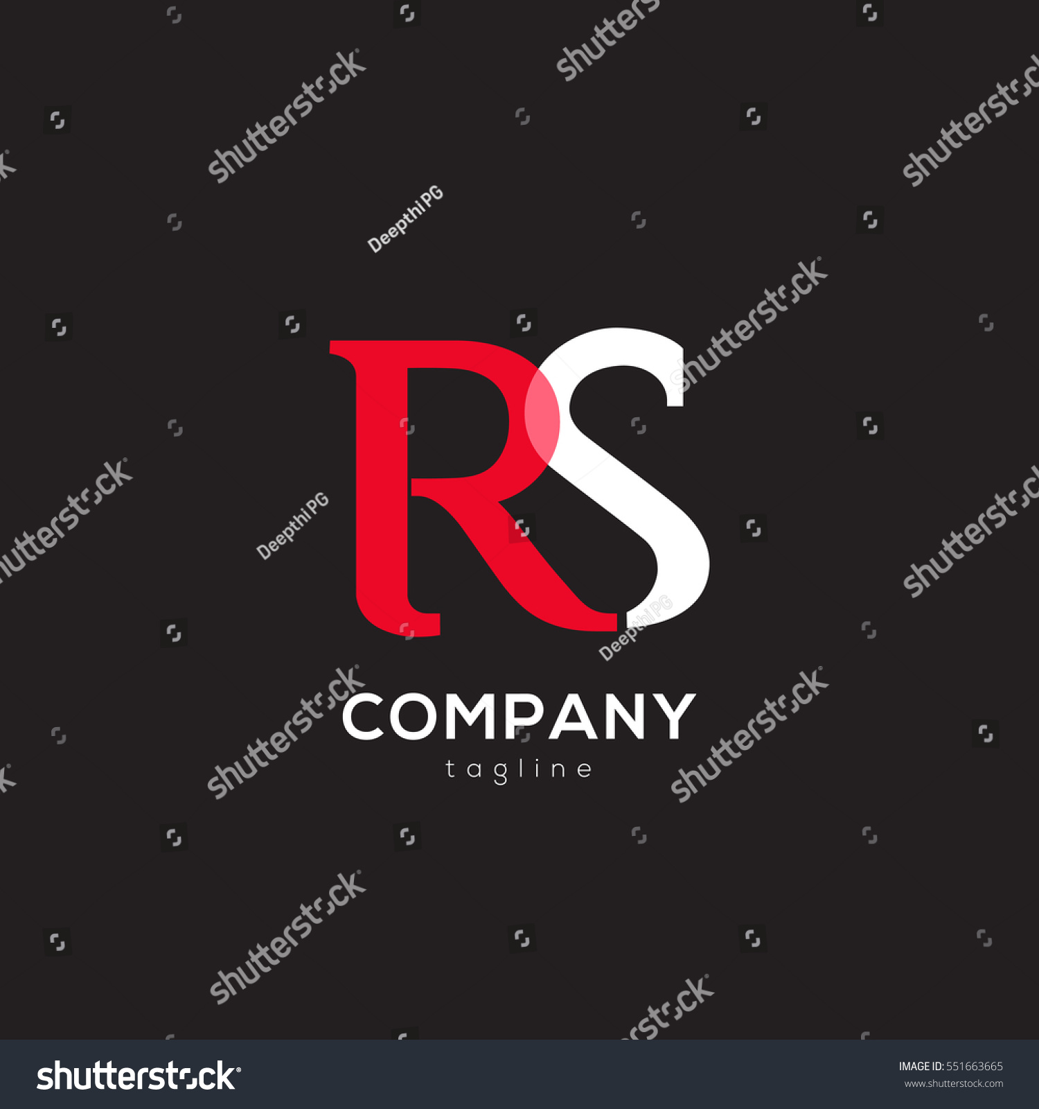 R S Letter Logo Design Vector Stock Vector Royalty Free 551663665