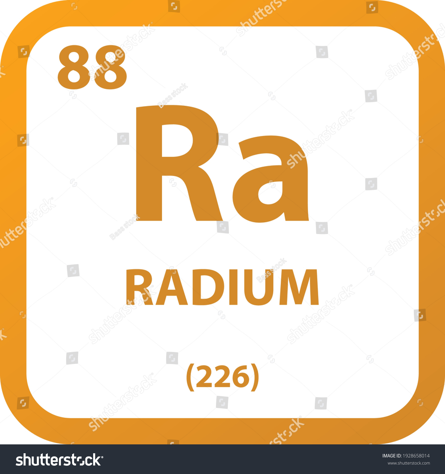 Ra Radium Alkaline Earth Metal Chemical Stock Vector (Royalty Free ...