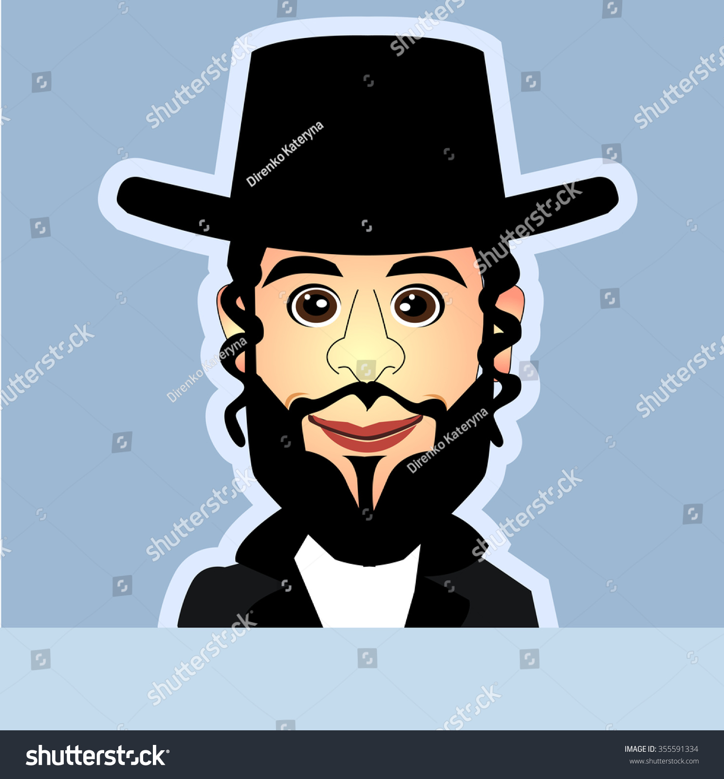 Rabbi Stock Vector 355591334 : Shutterstock