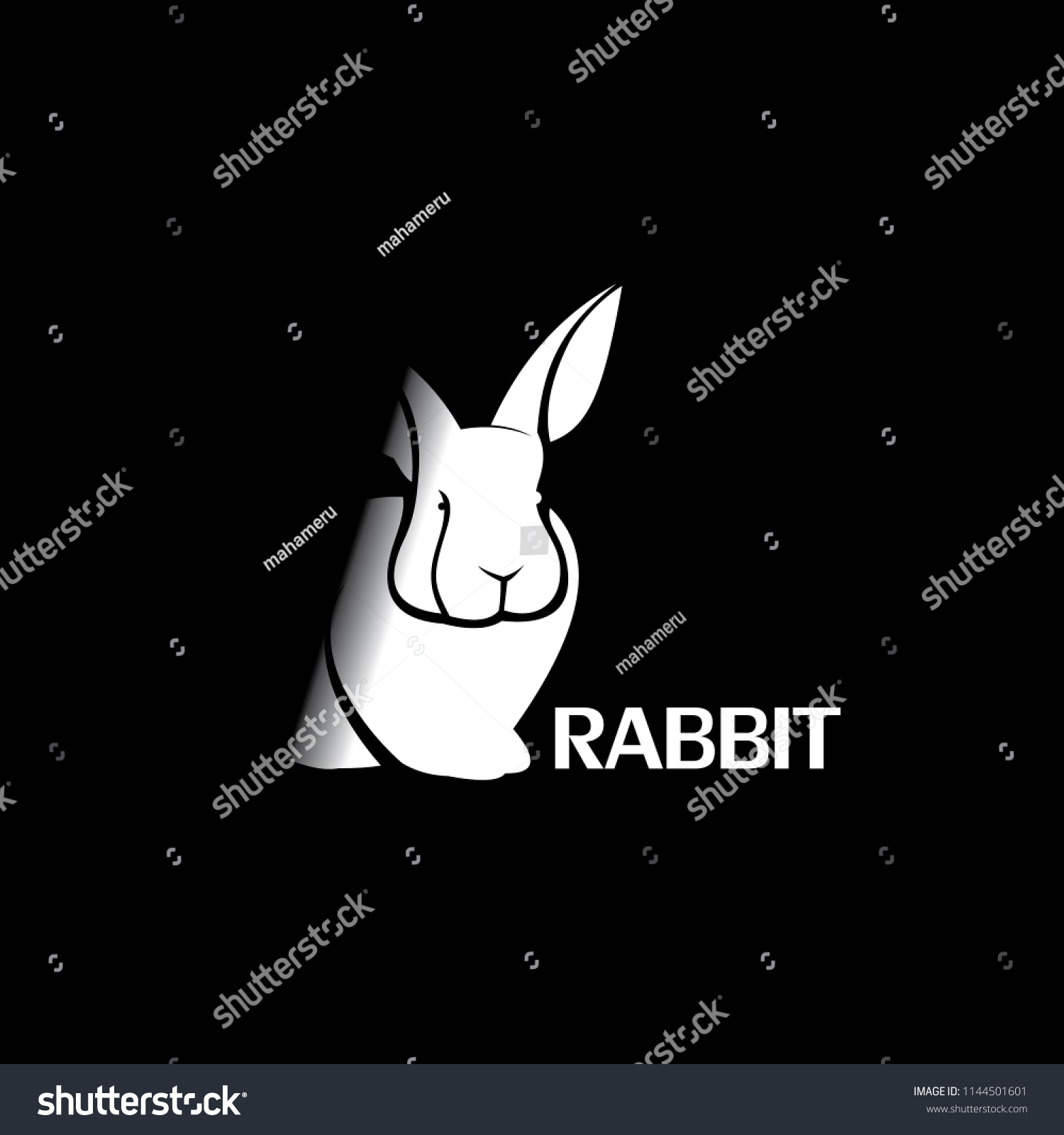 Rabbit Animal Logo Software Stock Vector (Royalty Free) 1144501601