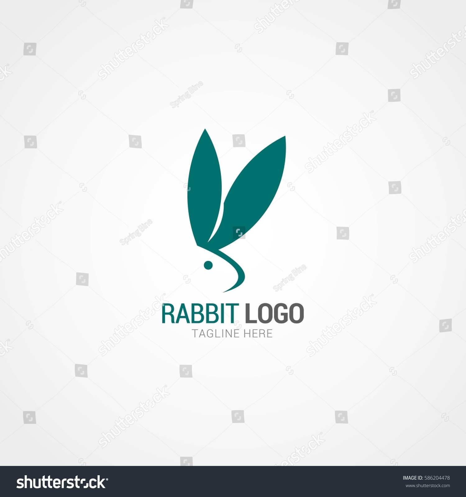 Rabbit Logo Design Template Vector Illustration Stock Vector (Royalty ...