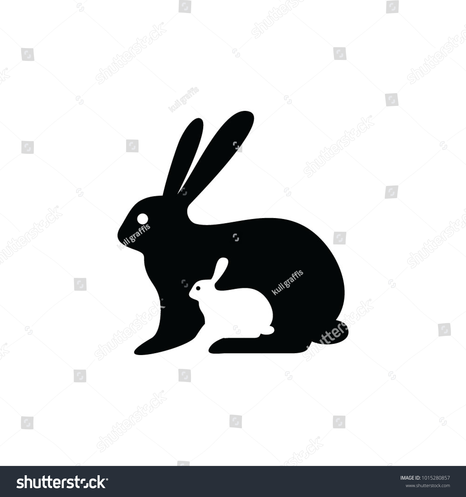 Rabbit Logo Vector Stock Vector (Royalty Free) 1015280857