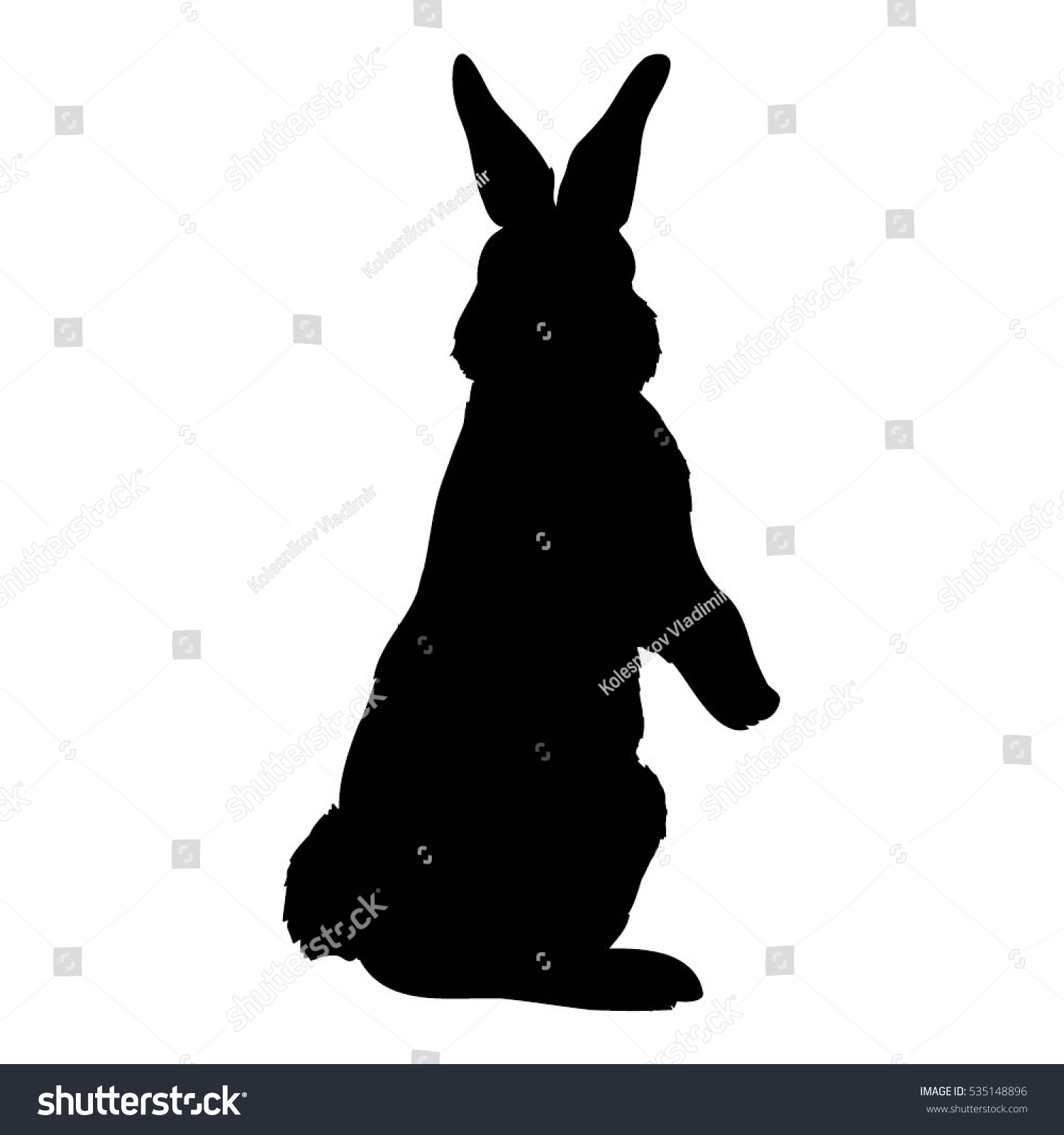 ウサギのシルエット ベクターイラスト のベクター画像素材 ロイヤリティフリー