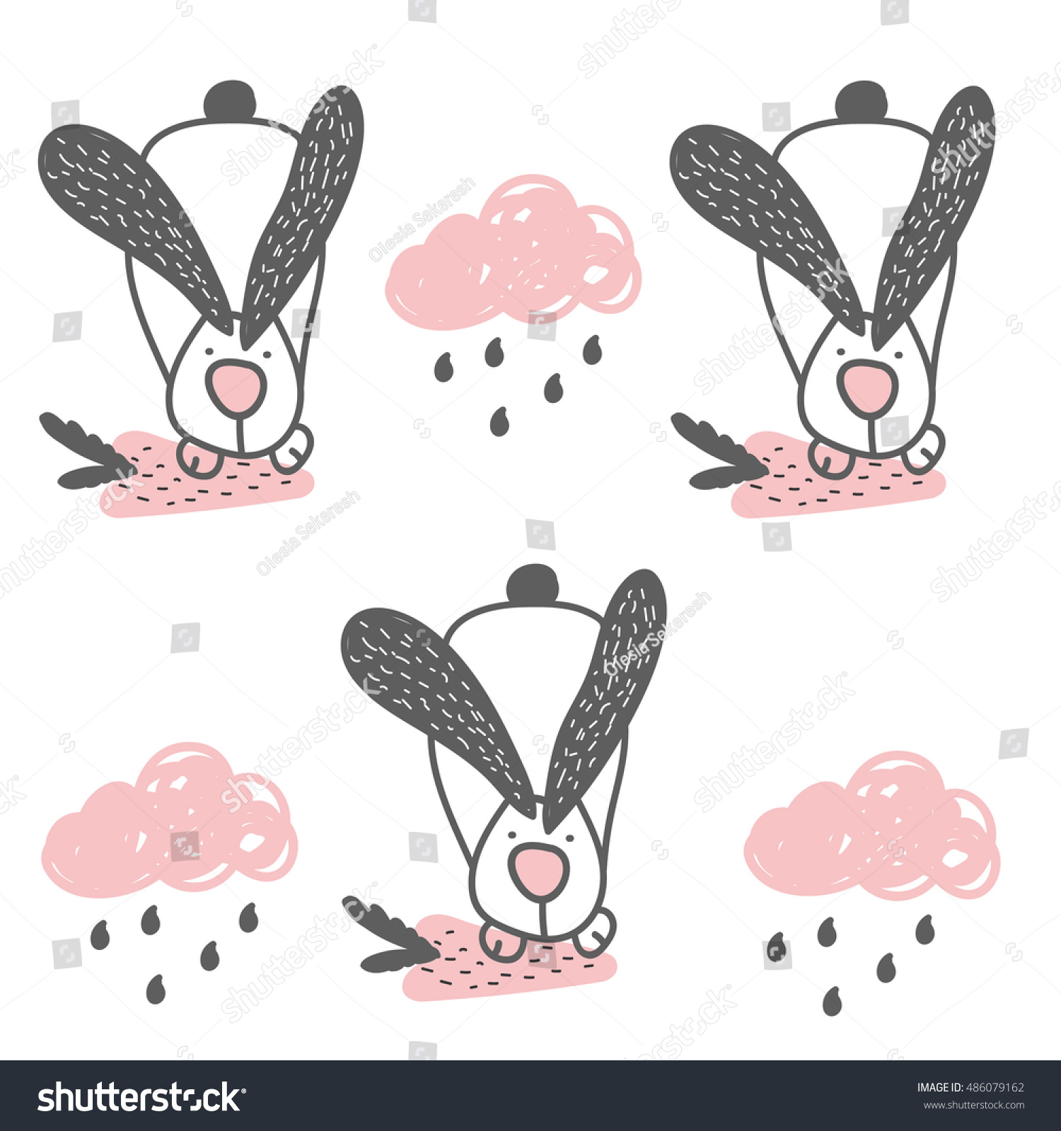 Shutterstock Rabbit Rabbits Stock Vector (Royalty Free) 486079162 | Shutterstock