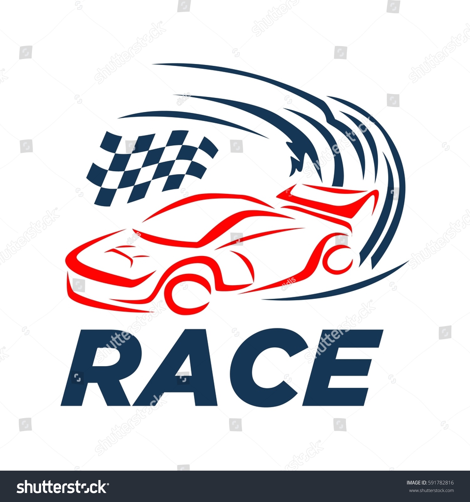 Race Car Logo Stock Vector 591782816 - Shutterstock