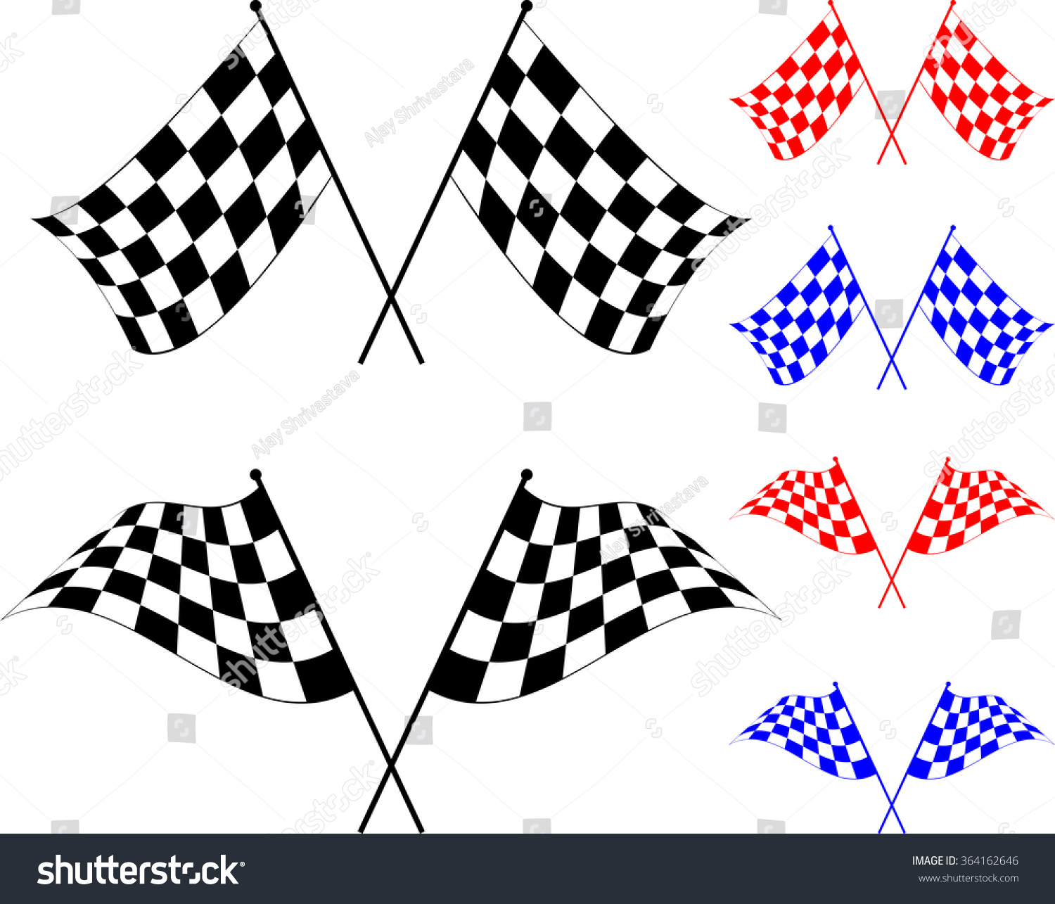 Race Flag Various Designs, Vinyl Ready Vector Illustration - 364162646 ...