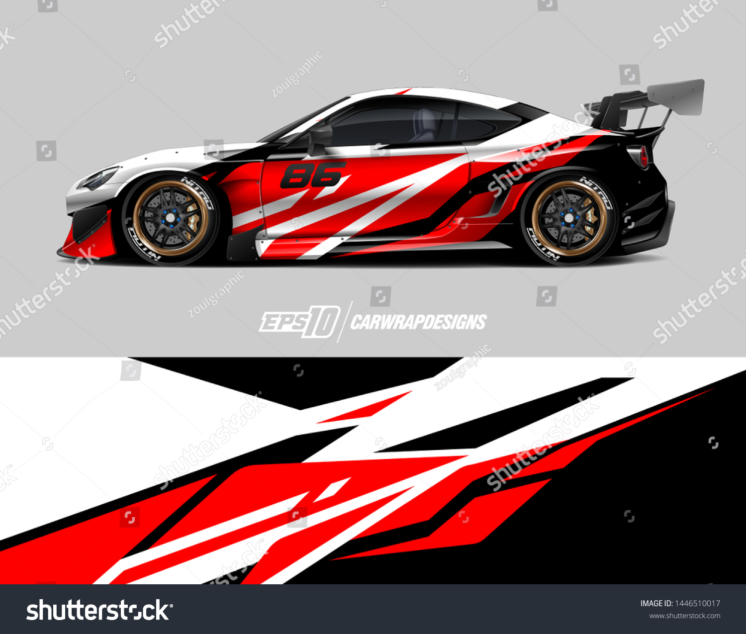 Racing Car Wrap Design Concept Abstract Stock Vector Royalty Free