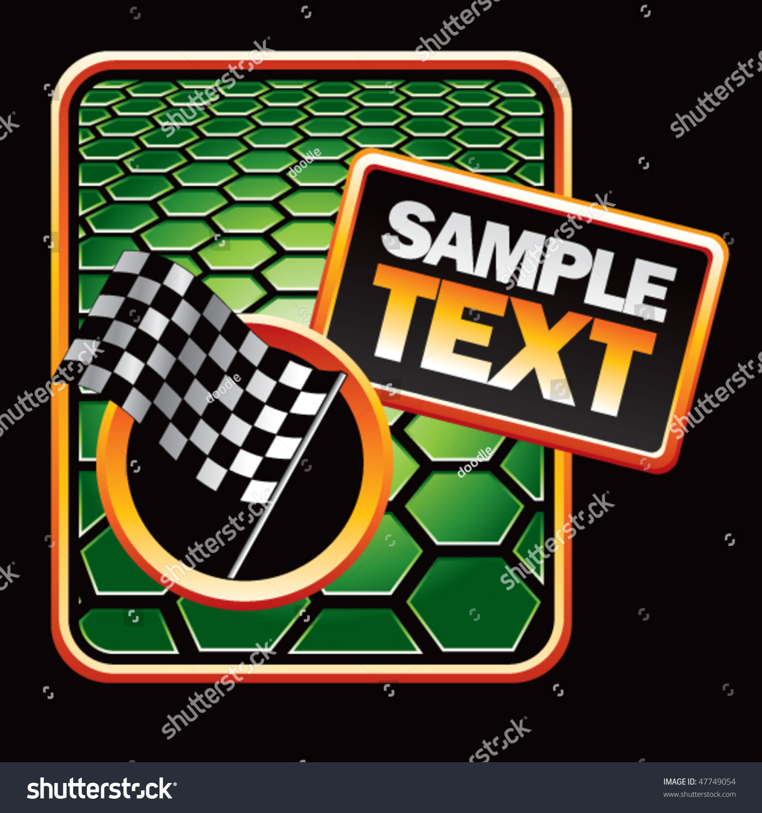 Racing Checkered Flag Green Checkered Template: เวกเตอร์สต็อก (ปลอดค่า ...
