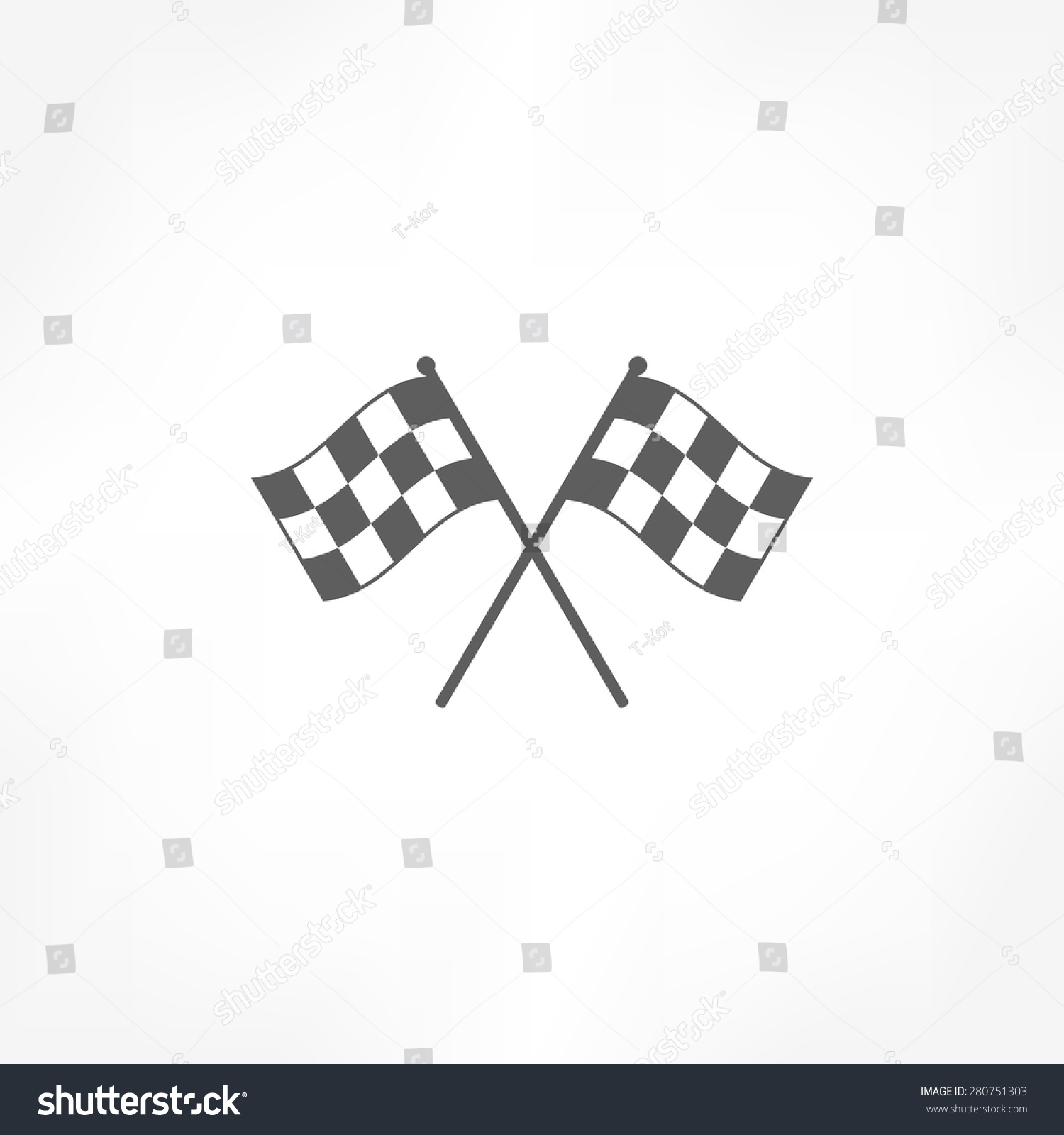 Racing Flag Icon Stock Vector Illustration 280751303 : Shutterstock