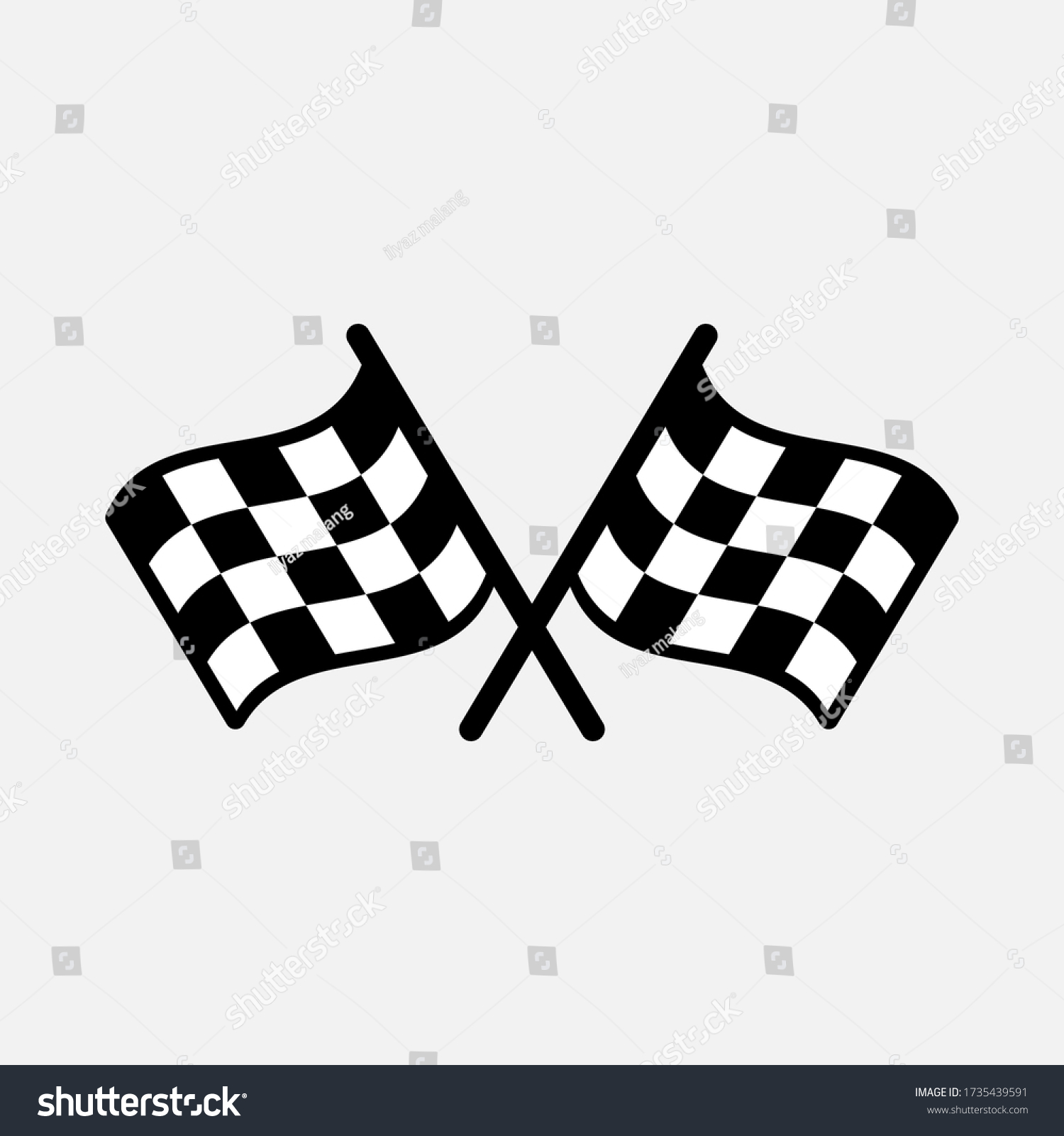 Racing Flag Icon Designed Flat Style Stock Vector (Royalty Free ...