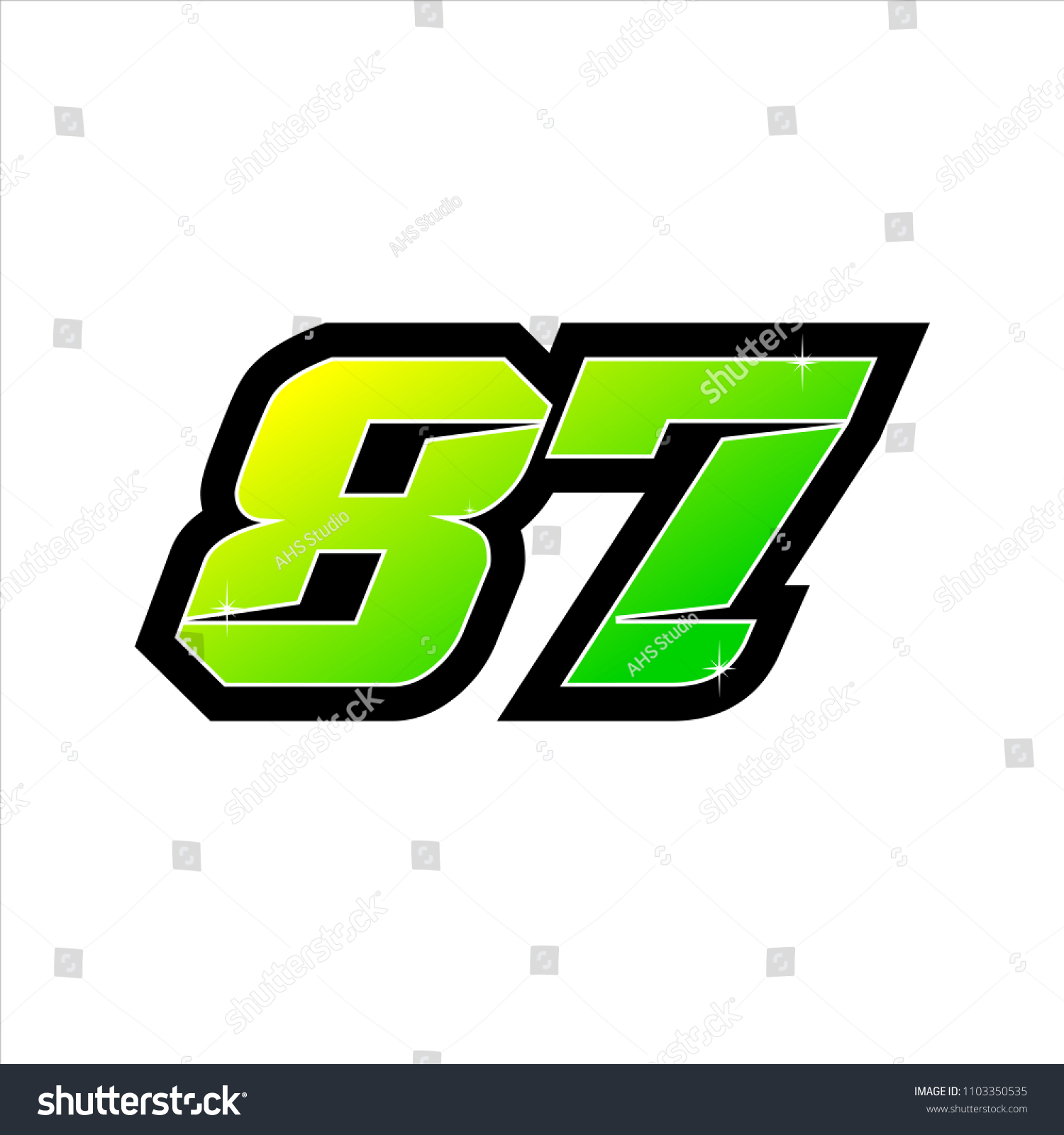 Racing Number Start Racing Number Sport Stock Vector (Royalty Free ...